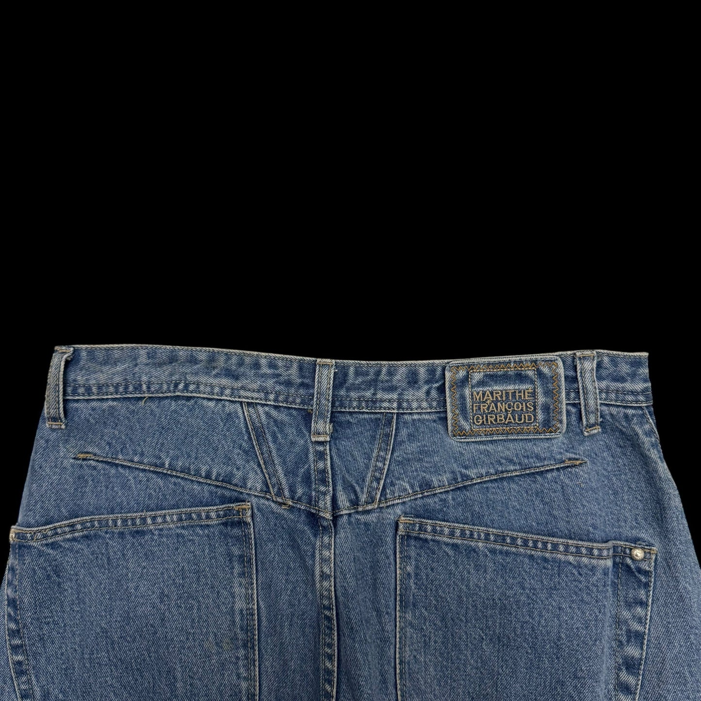 Marithé François Girbaud 2000s Straight Leg Koi Fish Print Jeans (Fits 33”)