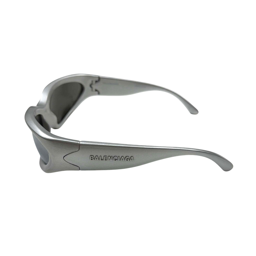 Balenciaga Swift Oval Sunglasses Silver