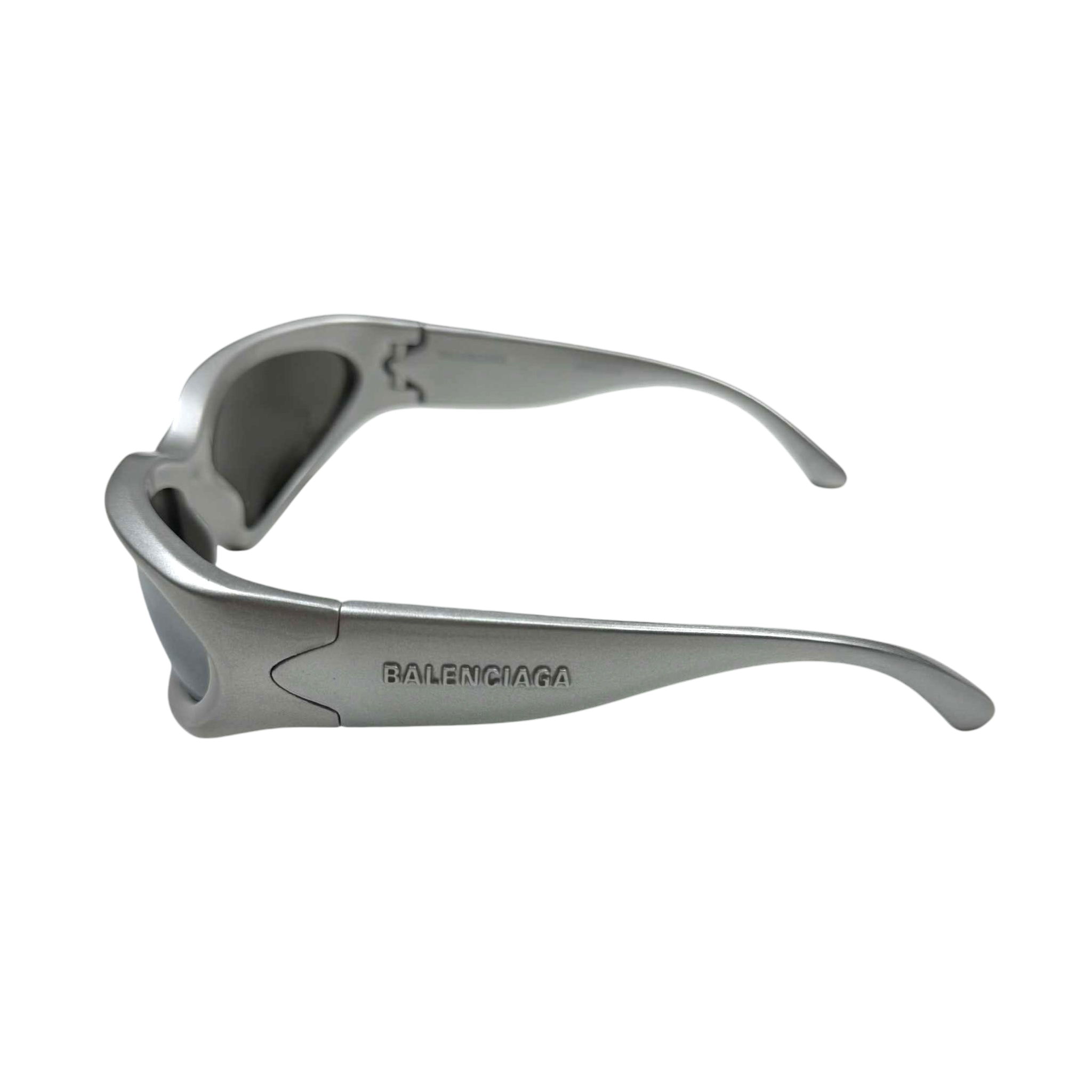 Balenciaga Swift Oval Sunglasses Silver