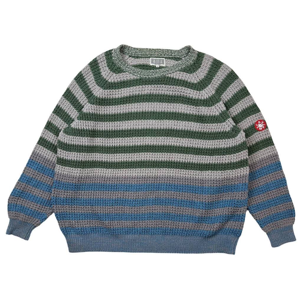Cav Empt SS20 Stripe Loose Waffle Knit Sweatshirt