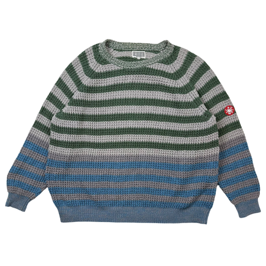 Cav Empt SS20 Stripe Loose Waffle Knit Sweatshirt