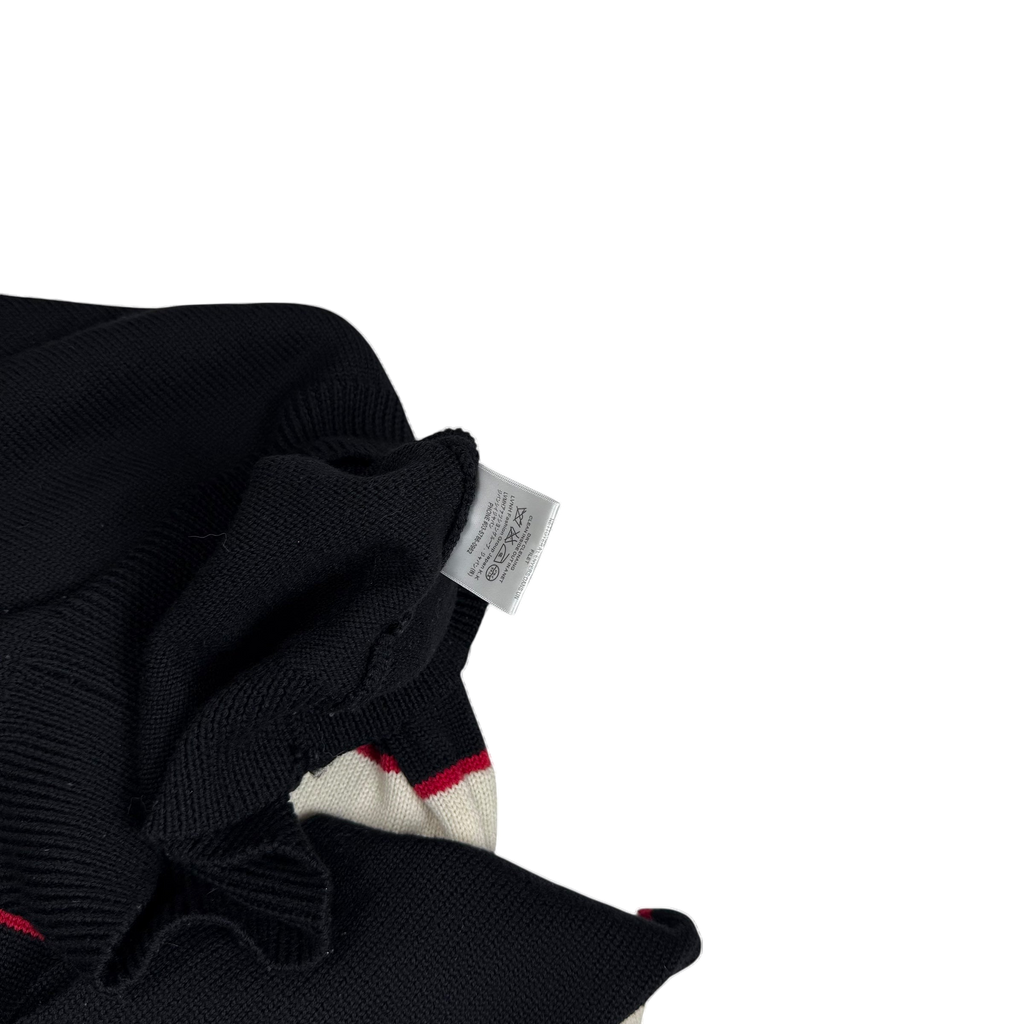 Givenchy AW18 Logo-Intarsia Pure Wool Knit Sweatshirt Black (Size L)