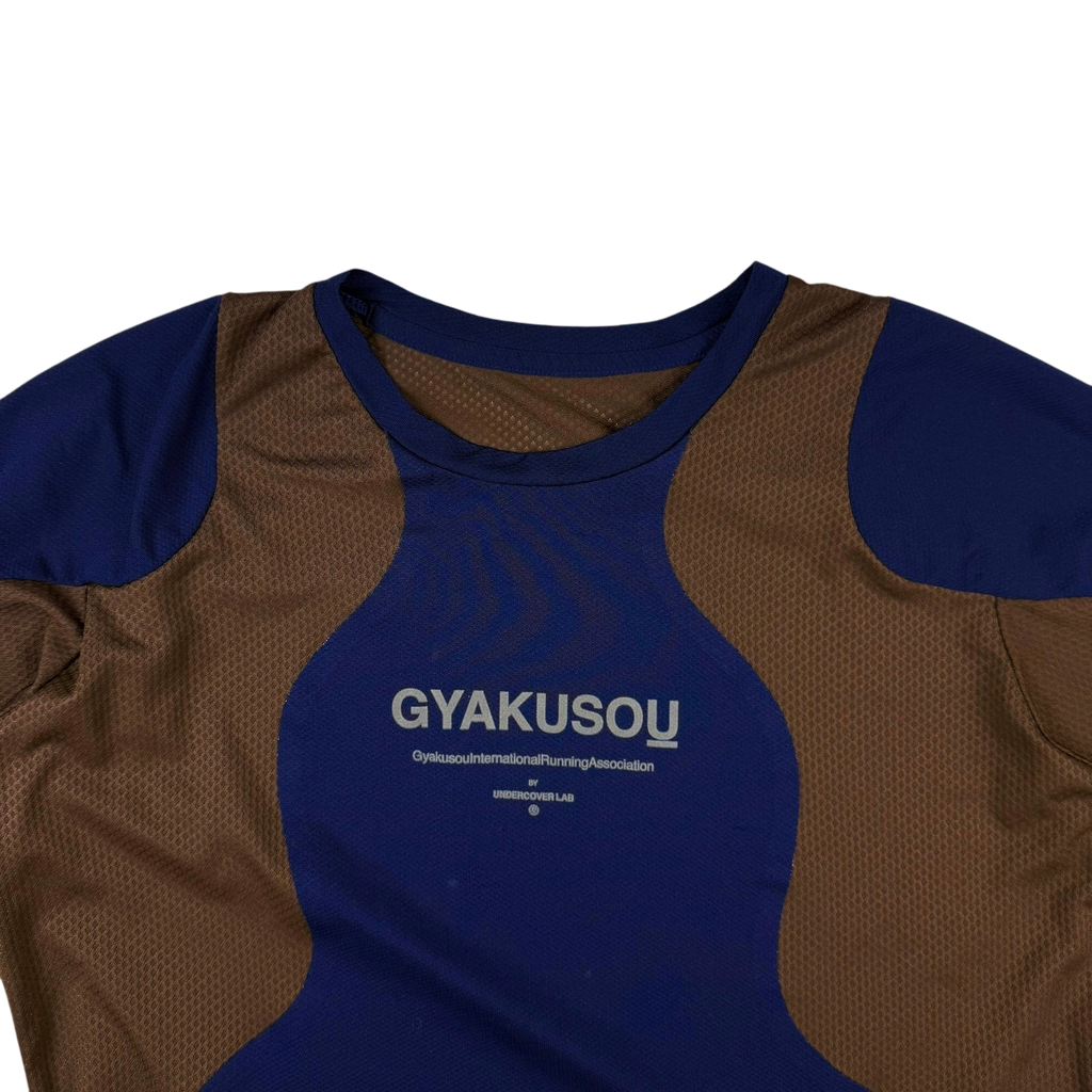 Nike x Undercover Gyakusou AW13 Dri-Fit T-Shirt Navy/Brown (Fits S-M)