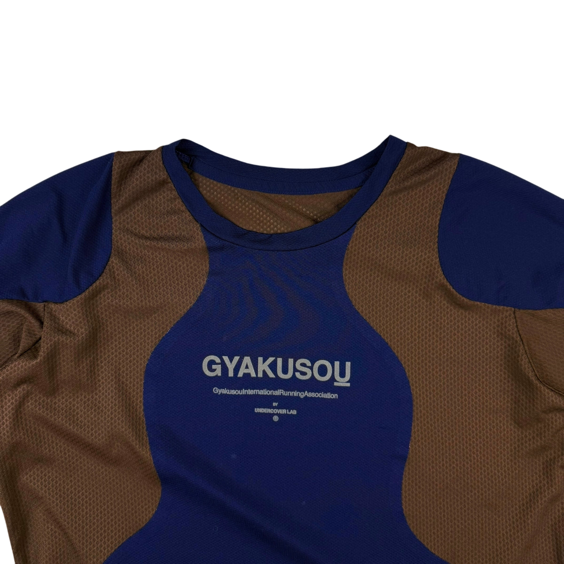 Nike x Undercover Gyakusou AW13 Dri-Fit T-Shirt Navy/Brown (Fits S-M)