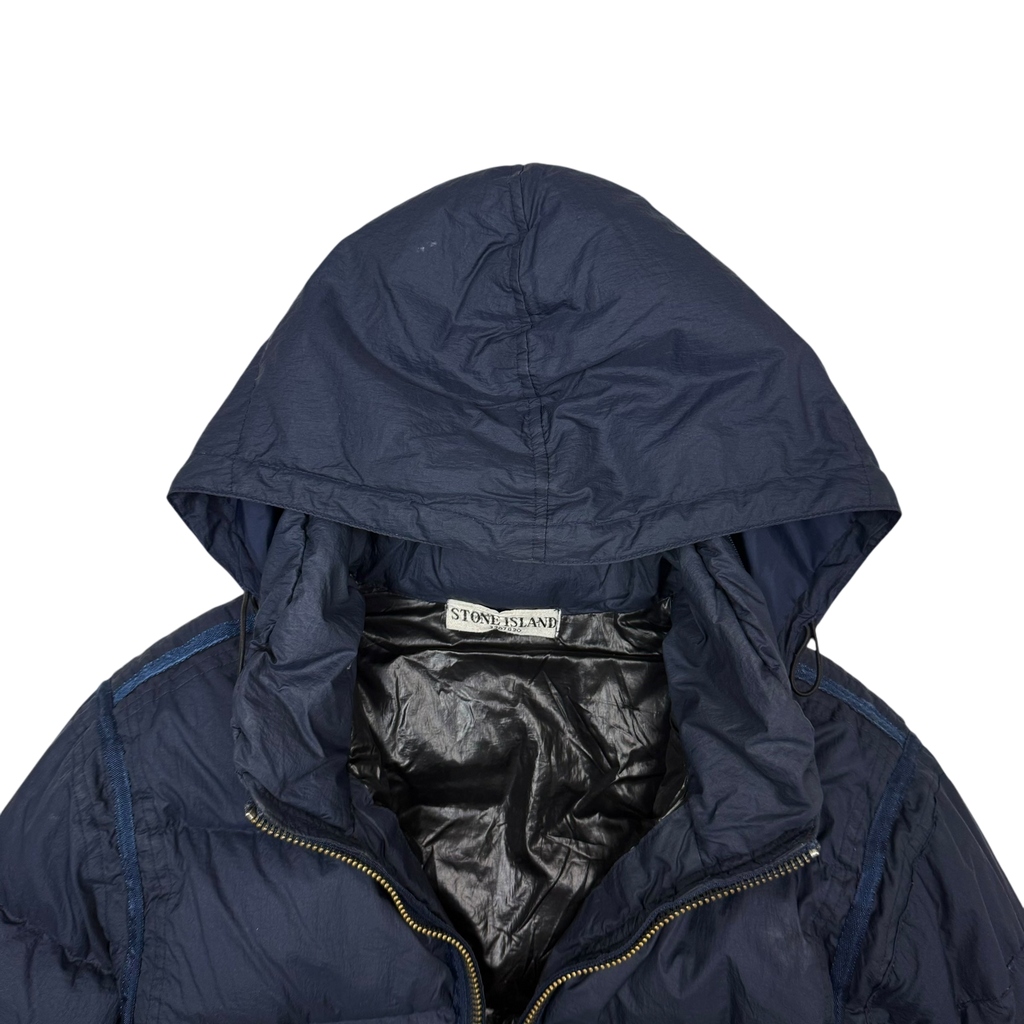 Stone Island AW 2009 Opaque Nylon Tela Down Jacket Navy (Size S)