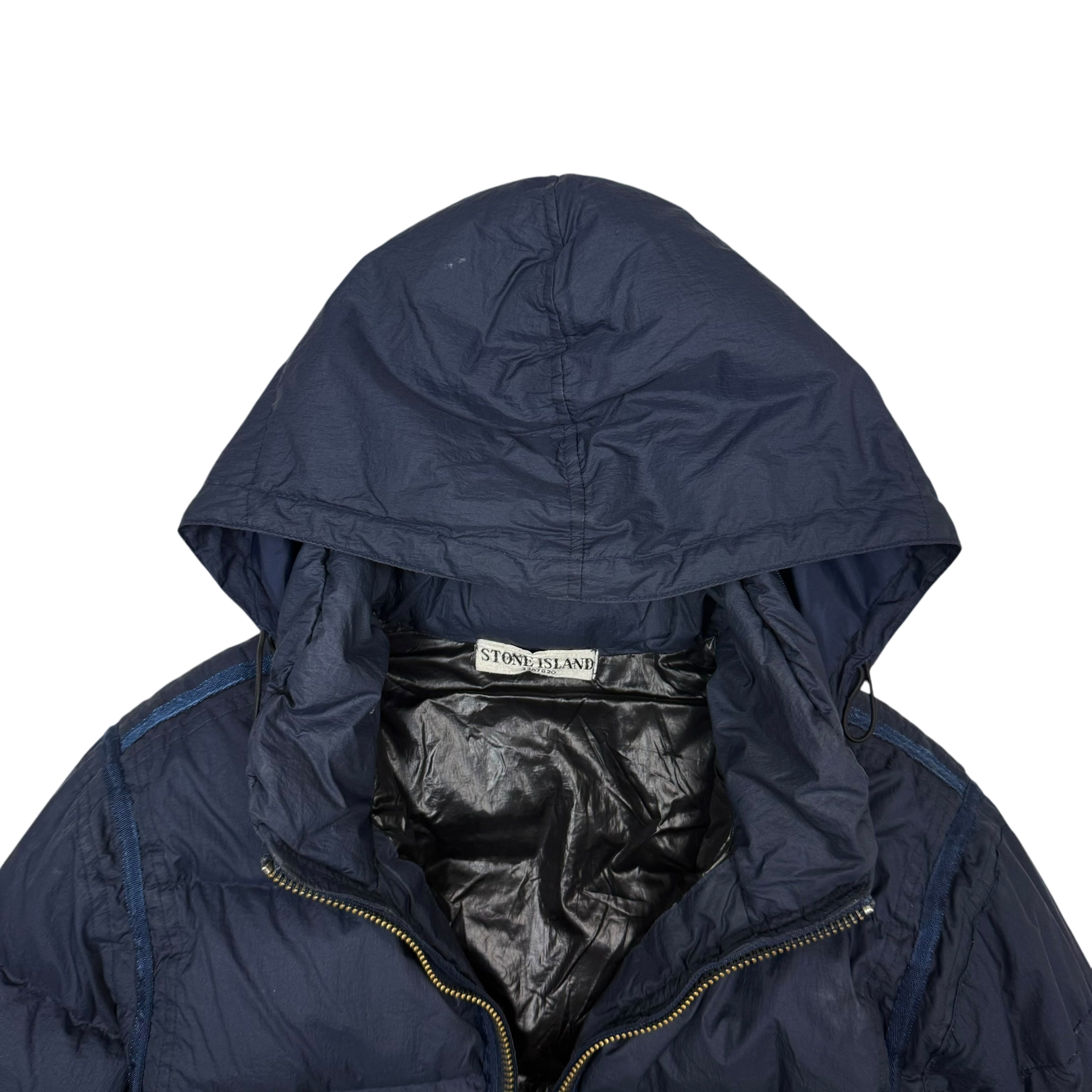 Stone Island AW 2009 Opaque Nylon Tela Down Jacket Navy (Size S)