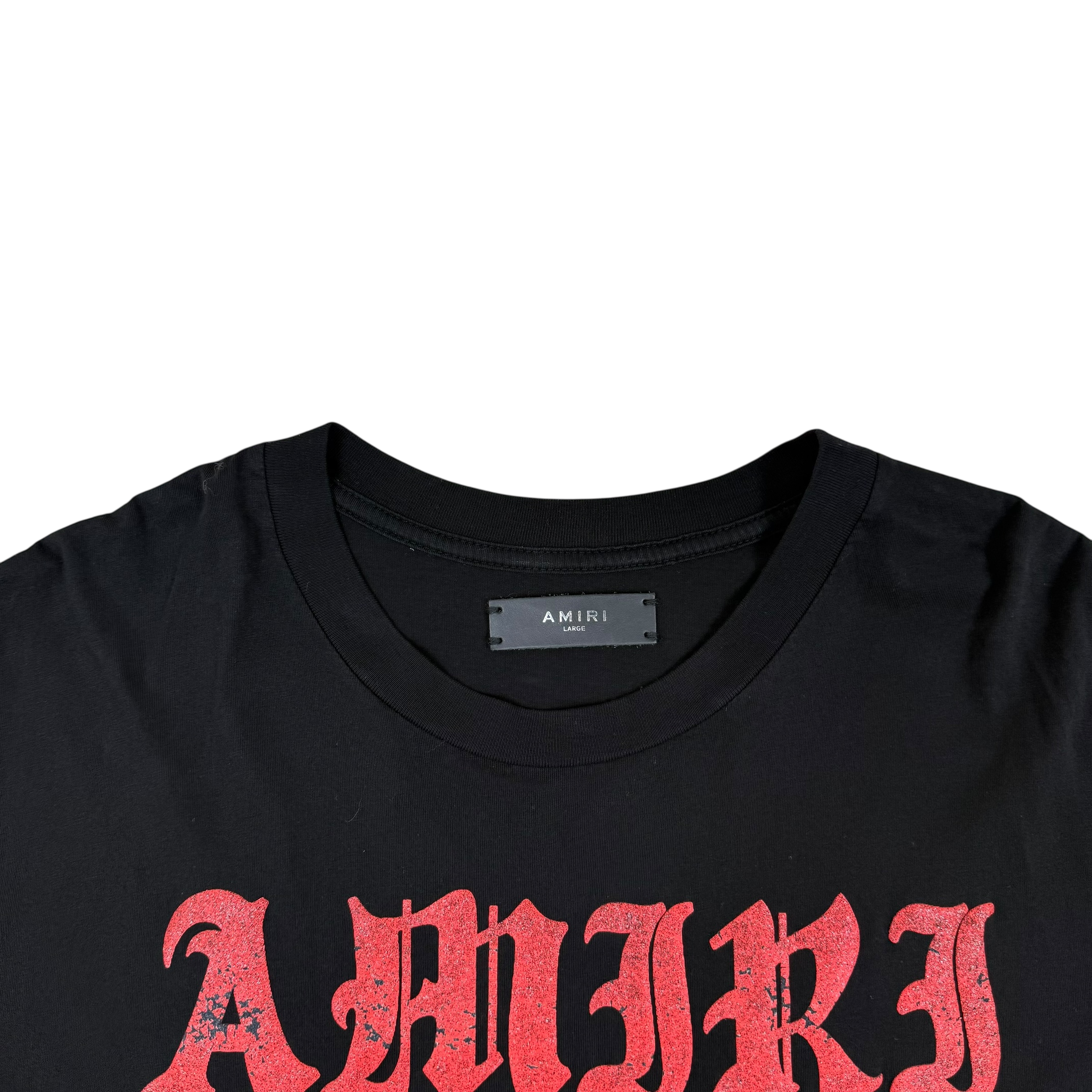 Amiri FW18 Lost Boys Cracked Print T-Shirt Black (Size L)