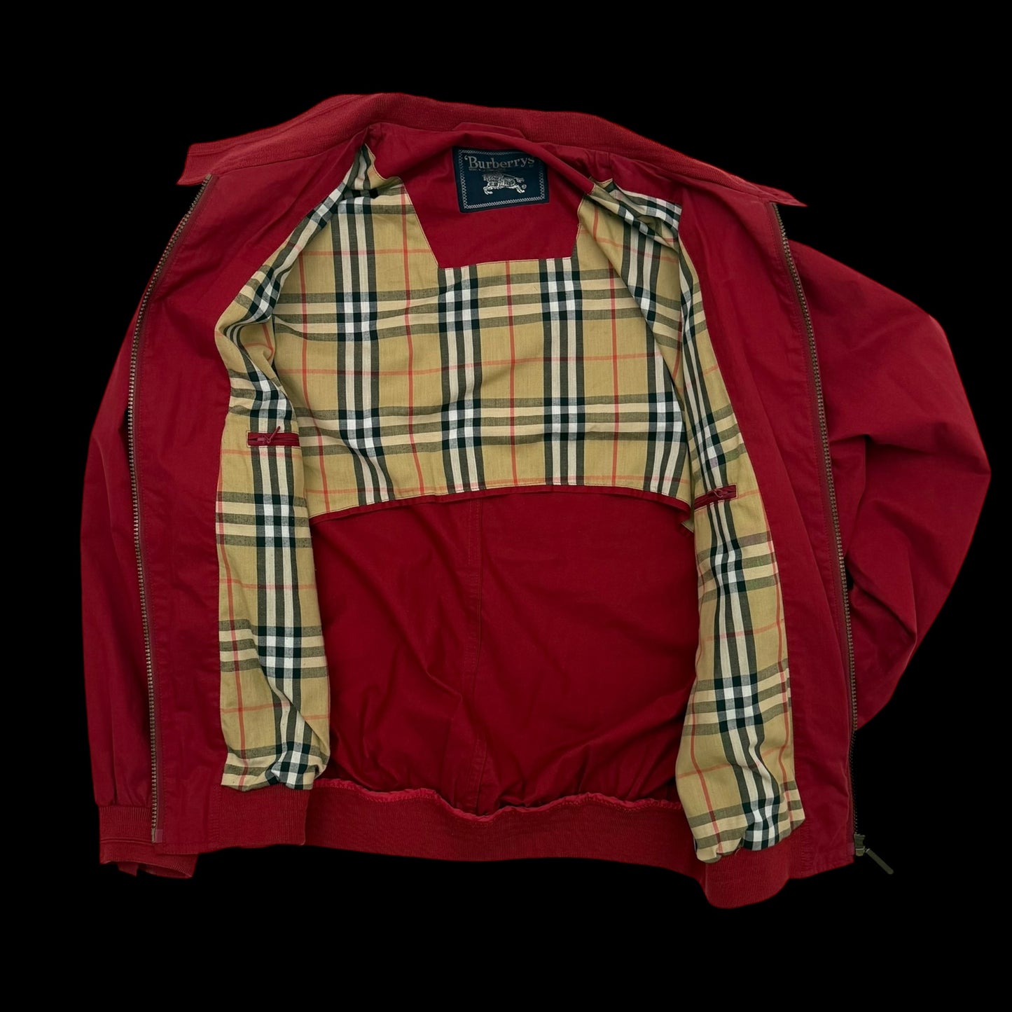 Burberry 90s Harrington Jacket Red (Fits L)