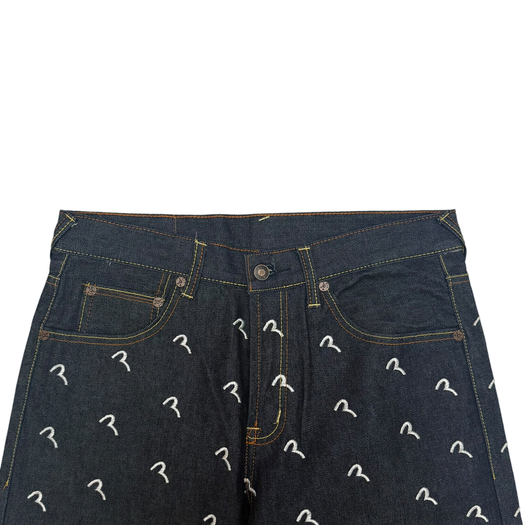 Evisu All Over Angle Print Jeans (Fits 32”)