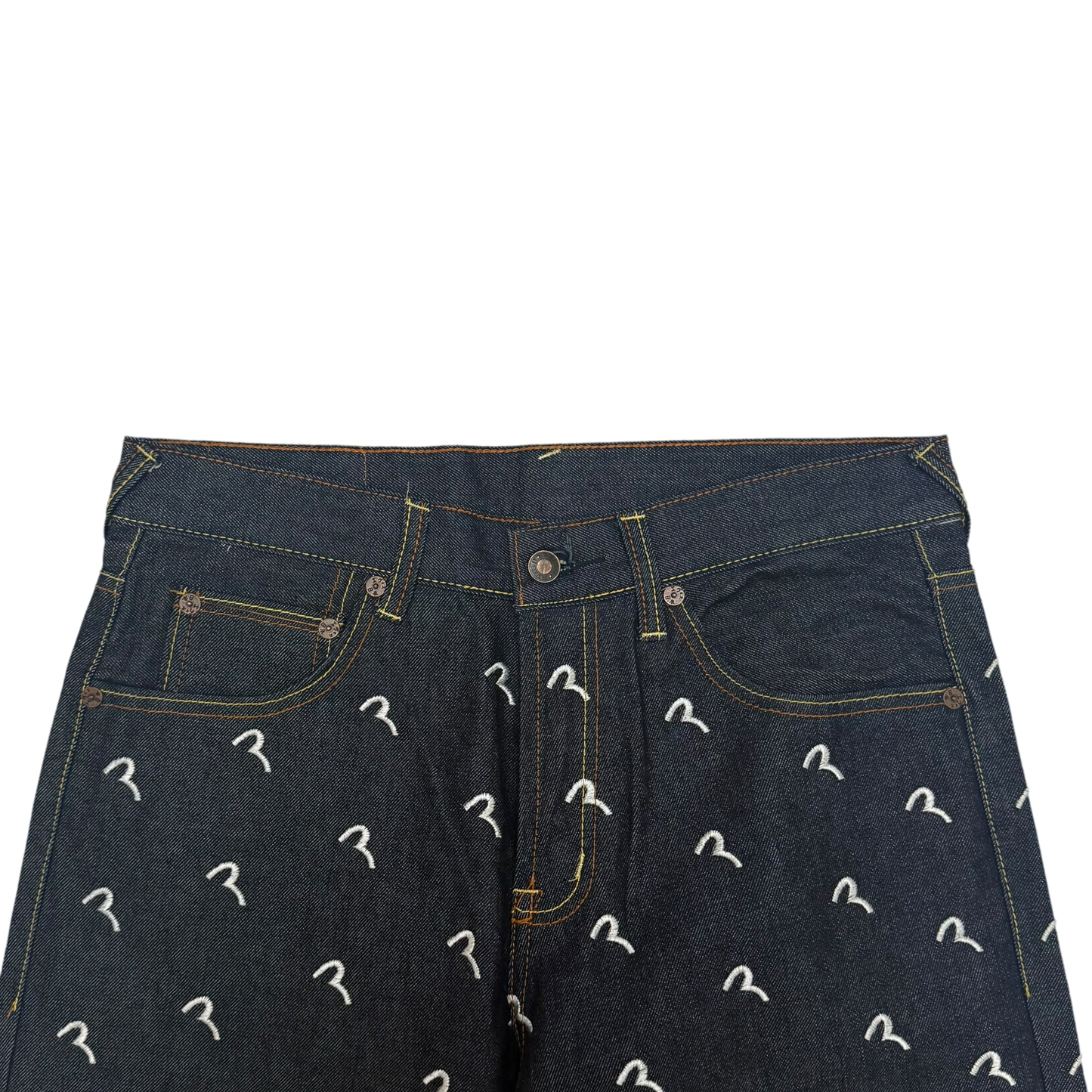 Evisu All Over Angle Print Jeans (Fits 32”)