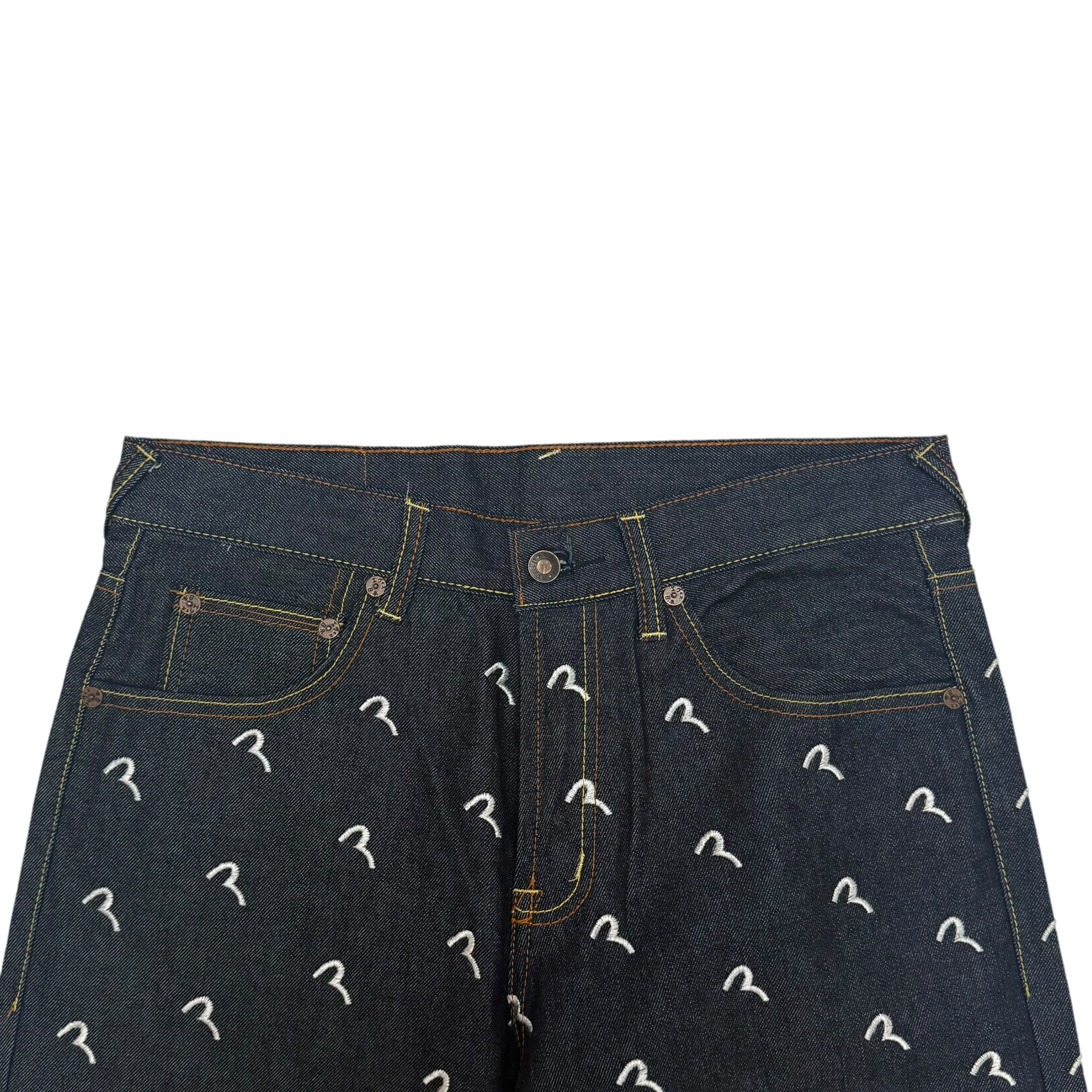 Evisu All Over Angle Print Jeans (Fits 32”)