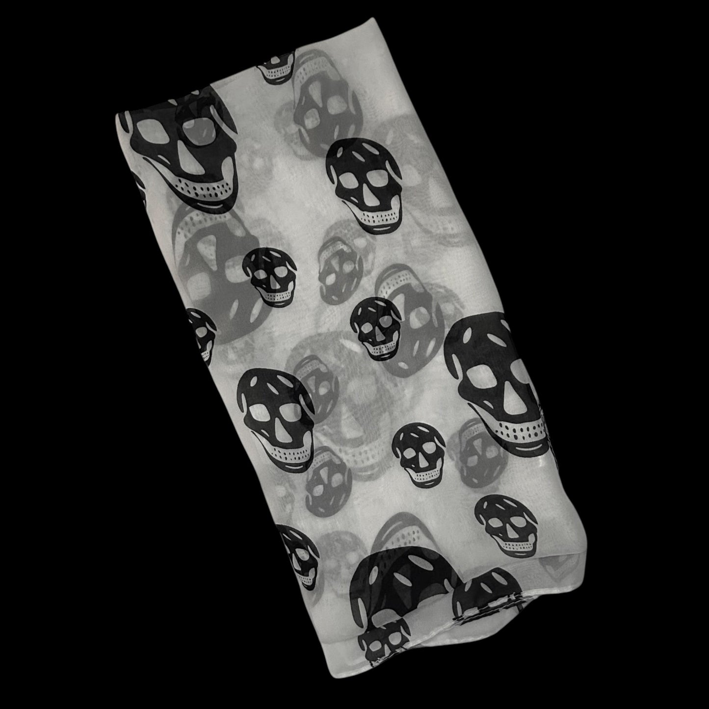 Alexander McQueen Silk All-Over Skull Print Scarf