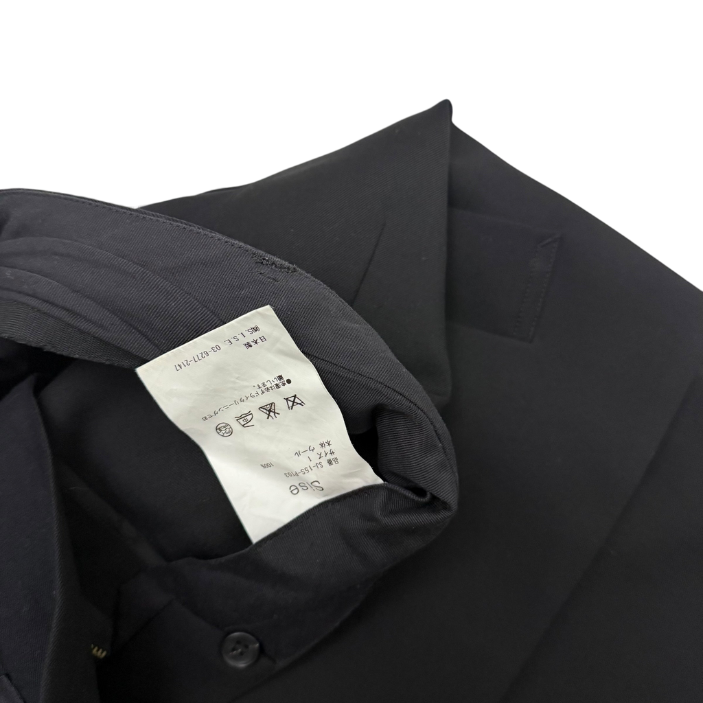 Sise Fold-Over Apron Wool Pants Black (Size 33”)