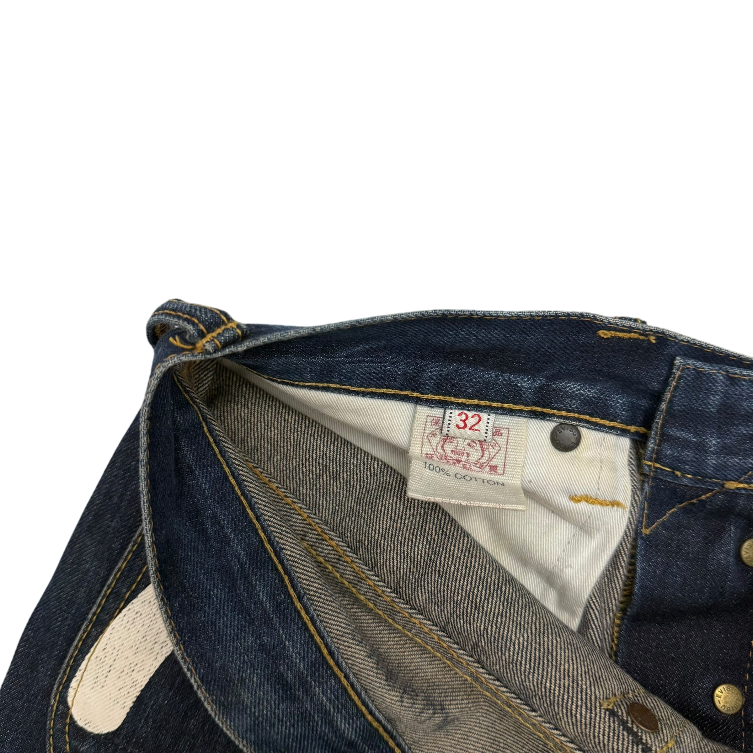 Evisu White Seagull Print Jeans (Size 32")