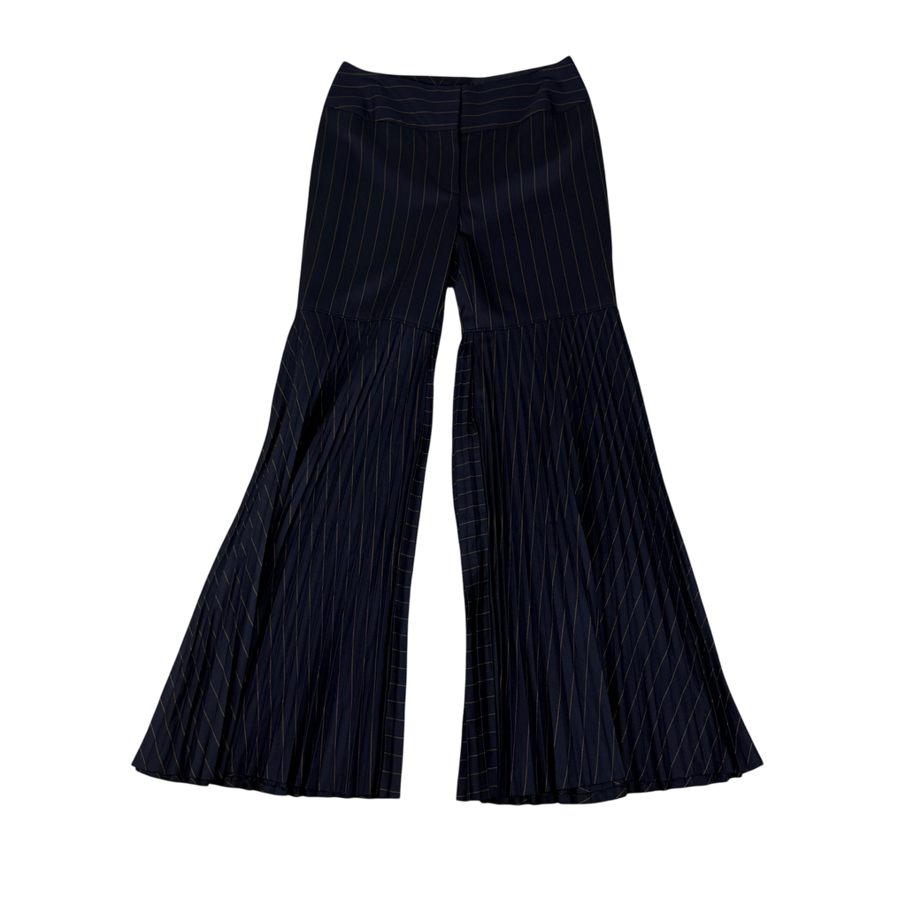 Dolce & Gabbana F/W2000 Wool Pleated Pinstripe Pants Navy (Size 38)