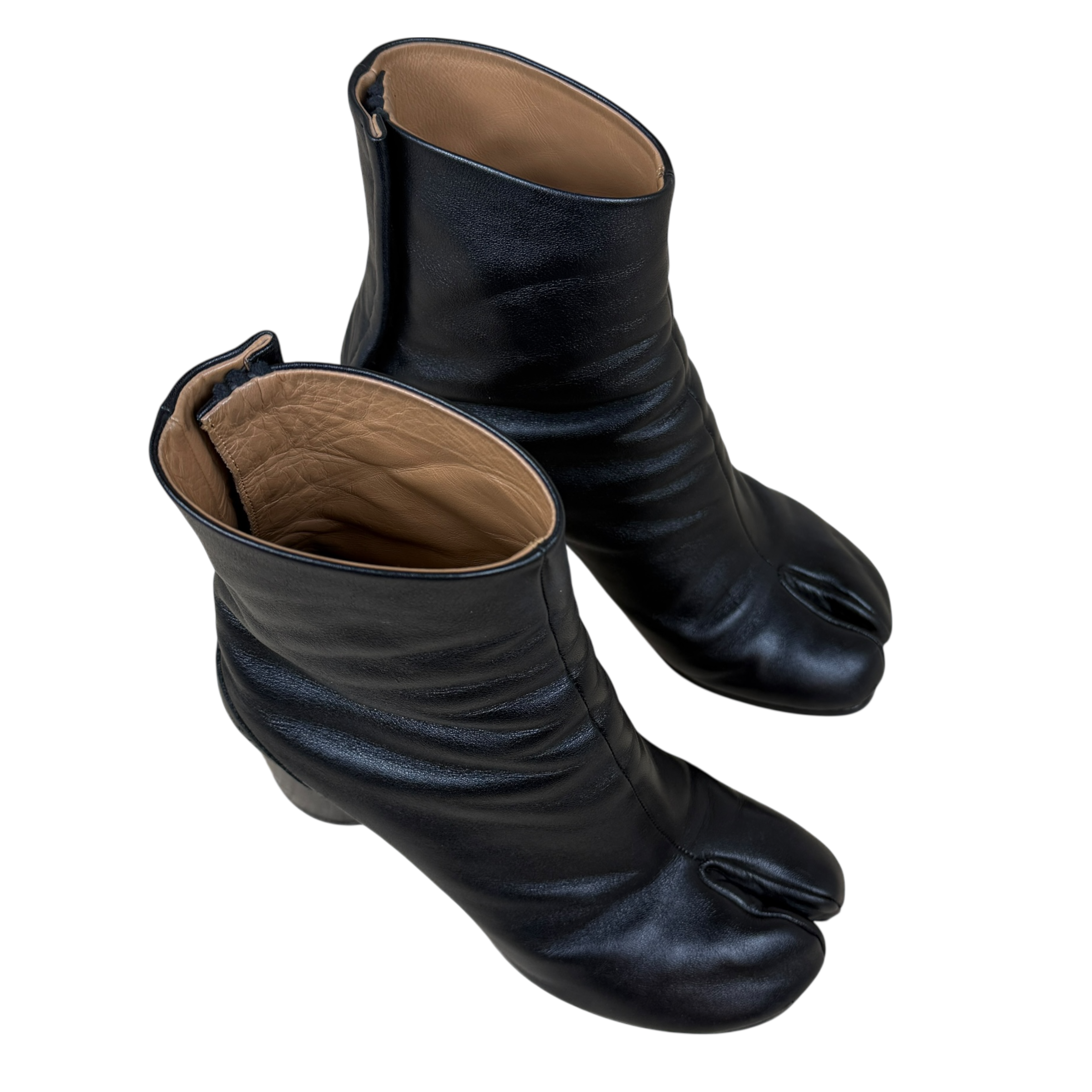 Maison Margiela 80mm Leather Tabi Boots Black (Size EU36.5)