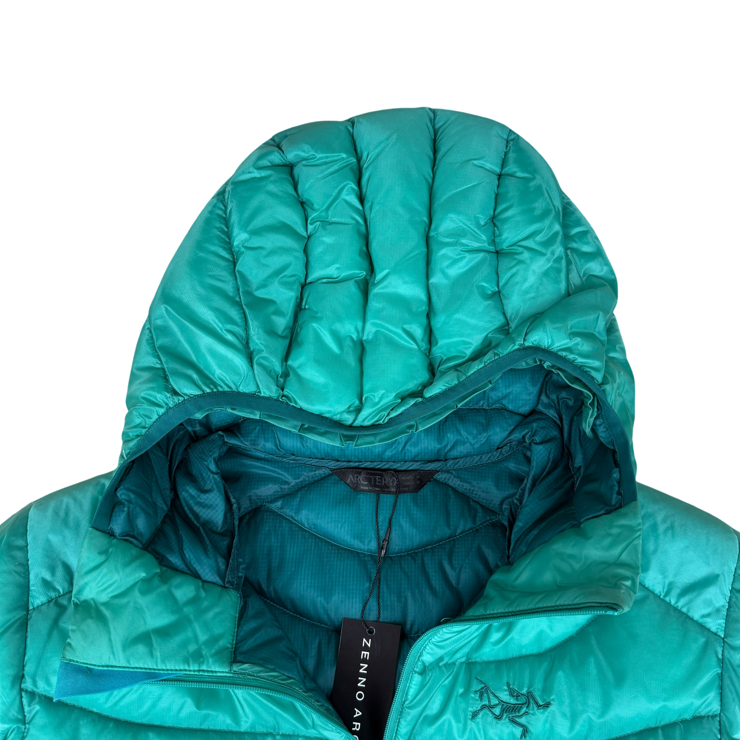 Arcteryx Cerium LT Hooded Down Jacket Blue-Green (Size M Womens)