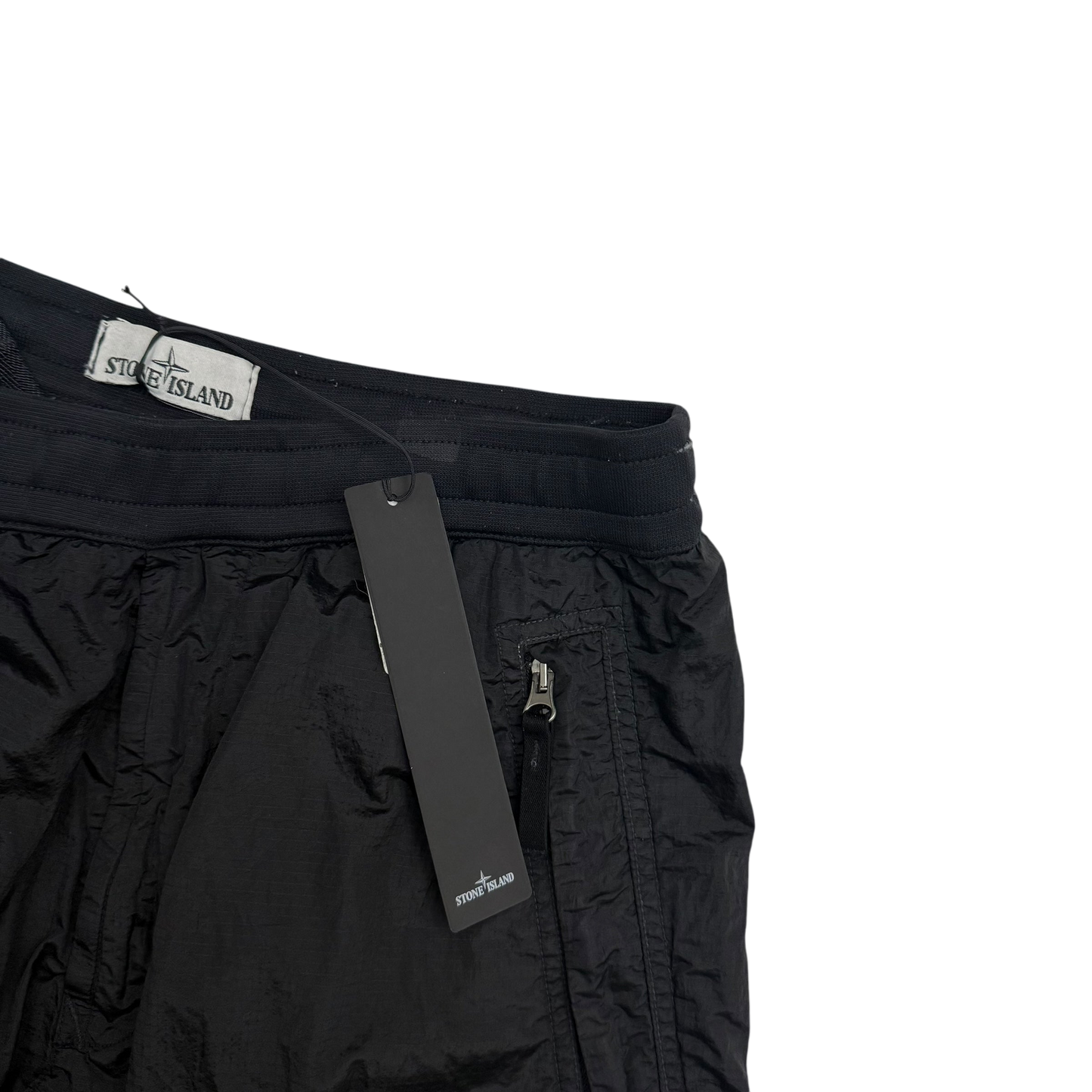 Stone Island Logo Patch Nylon Metal Pants Dark Navy (Size S)