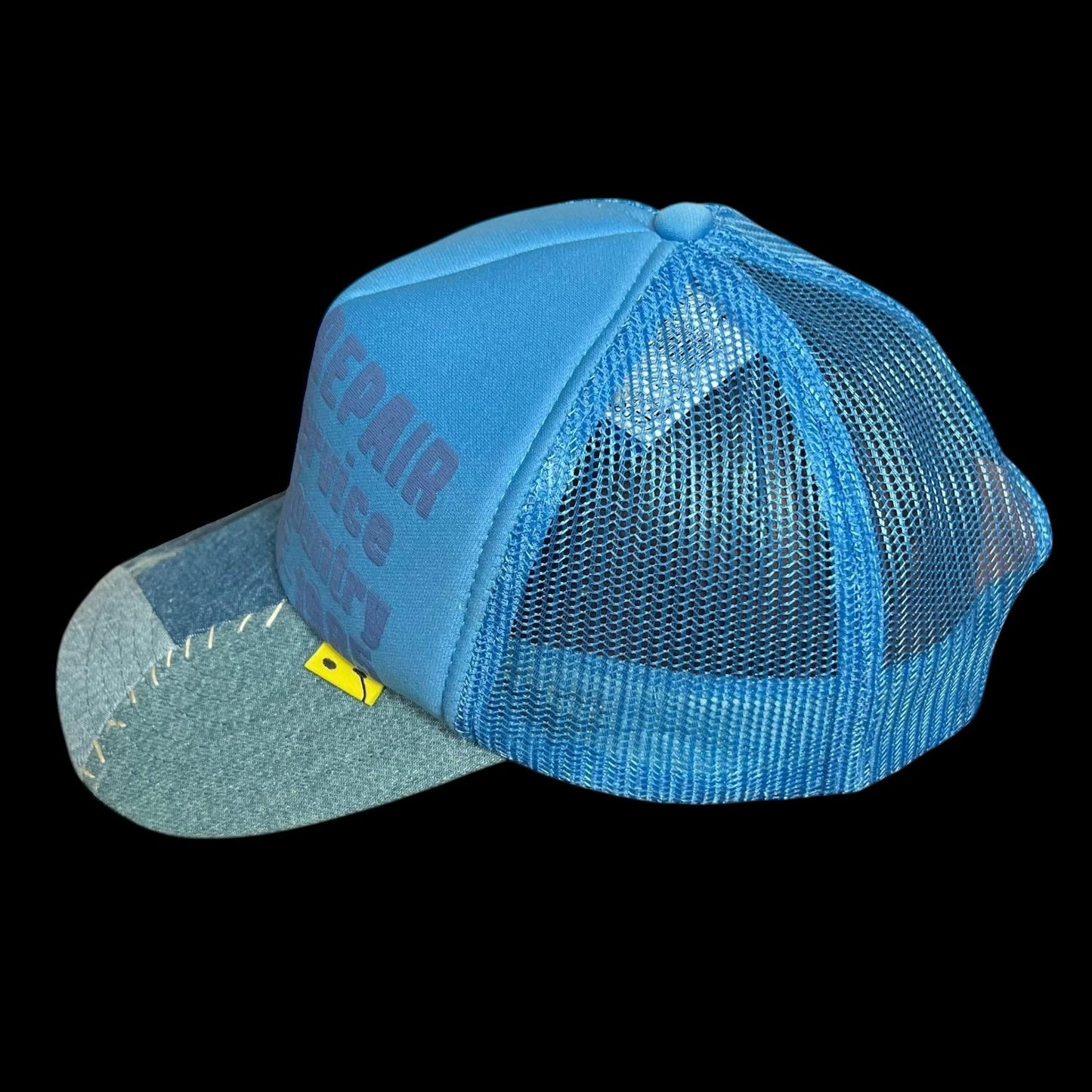 Kapital ‘Denim Repair Service’ Denim Reconstruction Trucker Cap Blue/Blue