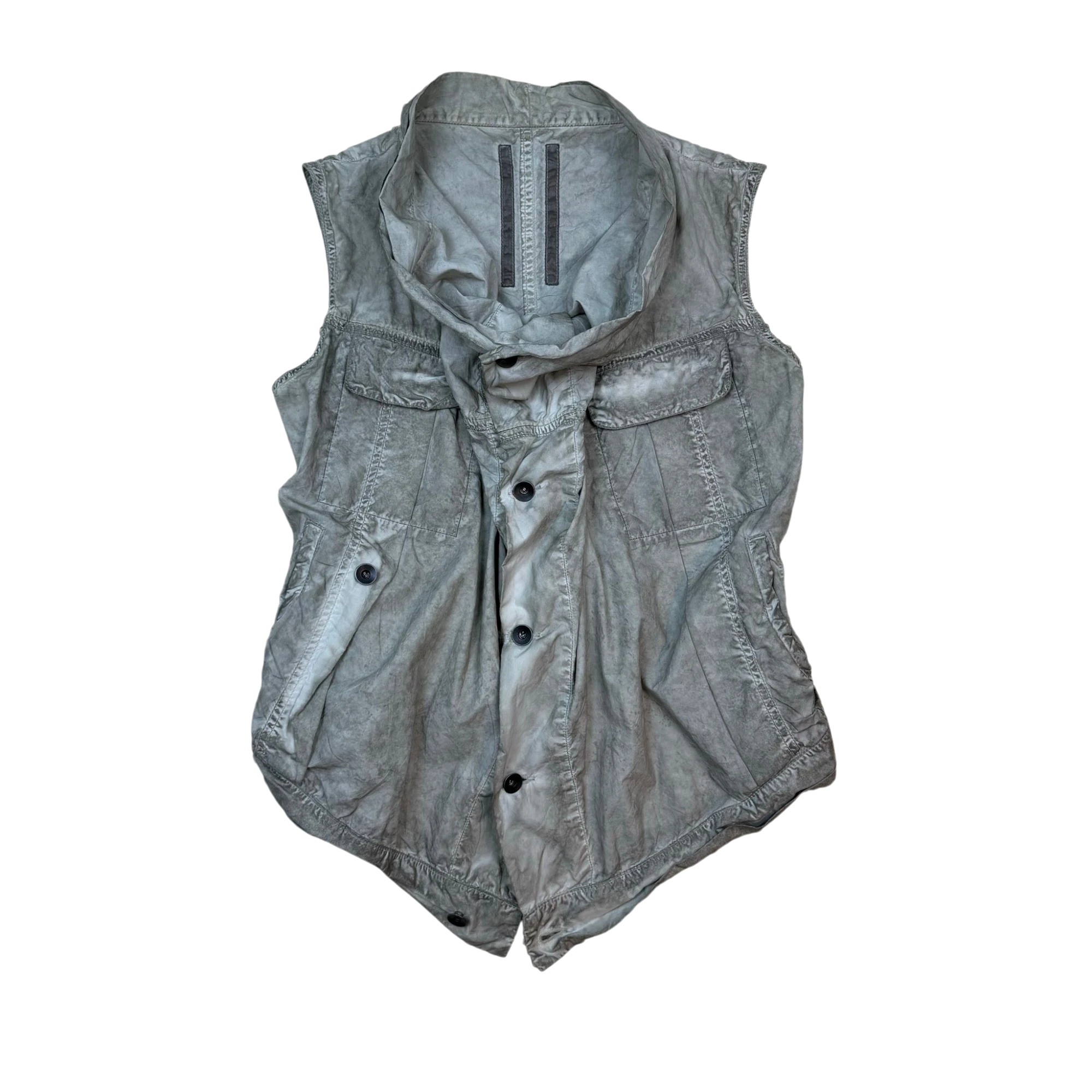 Rick Owens DRKSHDW SS13 Garment Dyed Vest Grey (Size S)