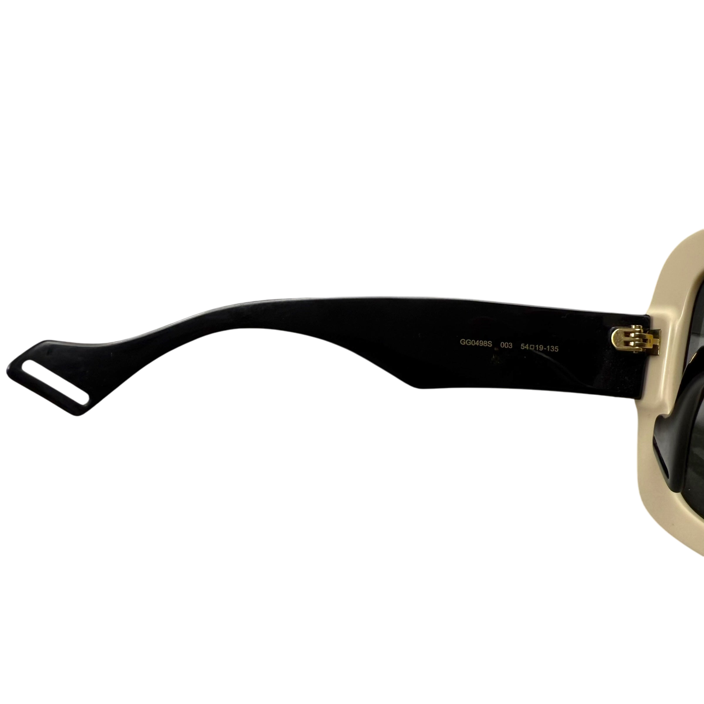 Gucci Oversized Square-Frame Sunglasses Black/Cream