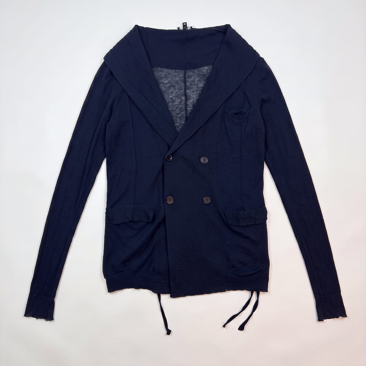Ann Demeulemeester Double Breasted Cardigan Navy (Size M)