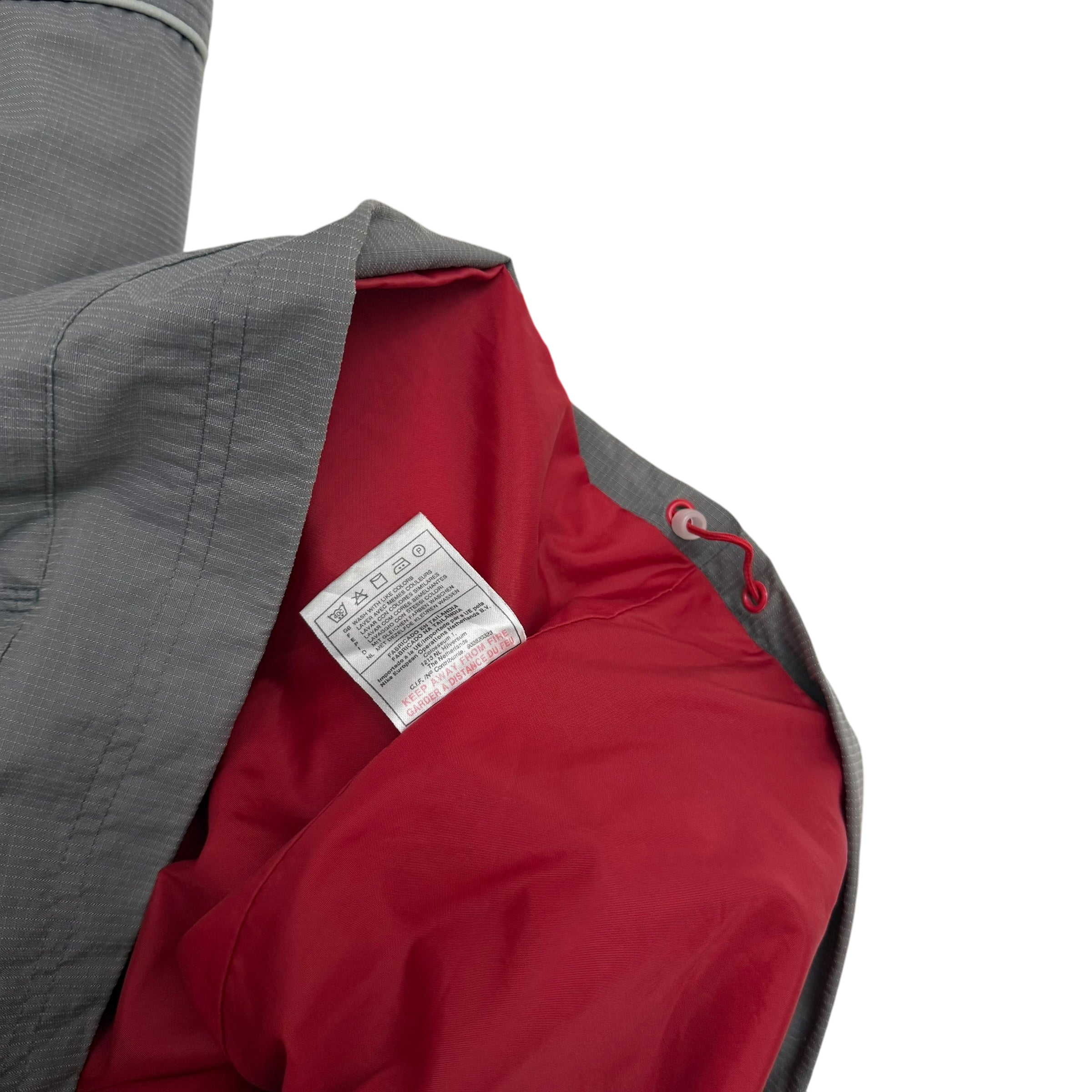 Nike Hex 00s Asymmetric Shoulder Zip Jacket Grey/Red (Size M)