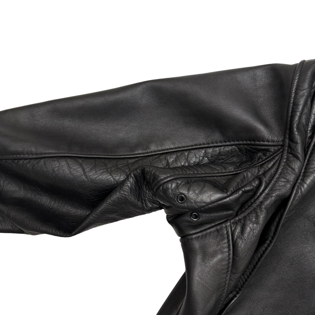 Schott 641 Horsehide Cafe Racer Jacket Black (Fits M-L)