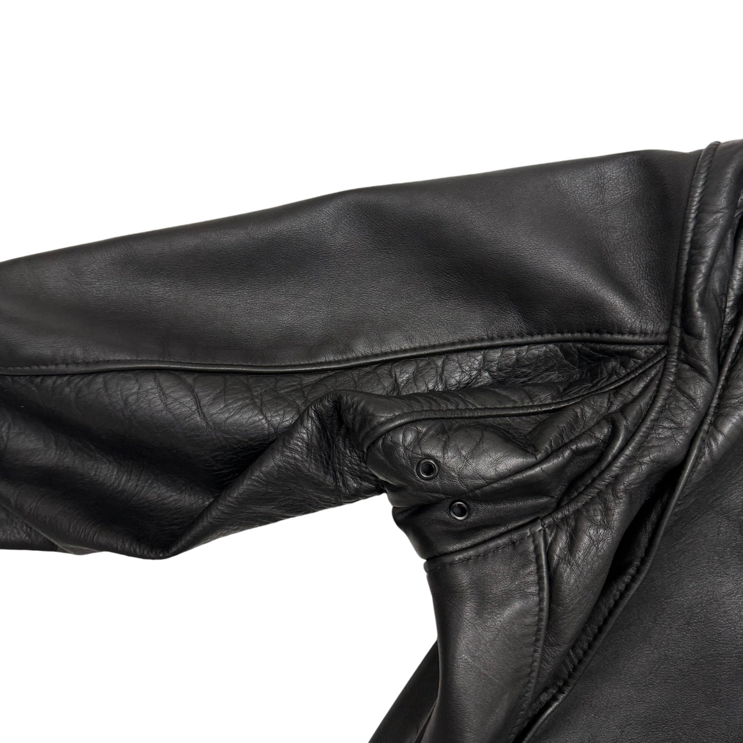 Schott 641 Horsehide Cafe Racer Jacket Black (Fits M-L)
