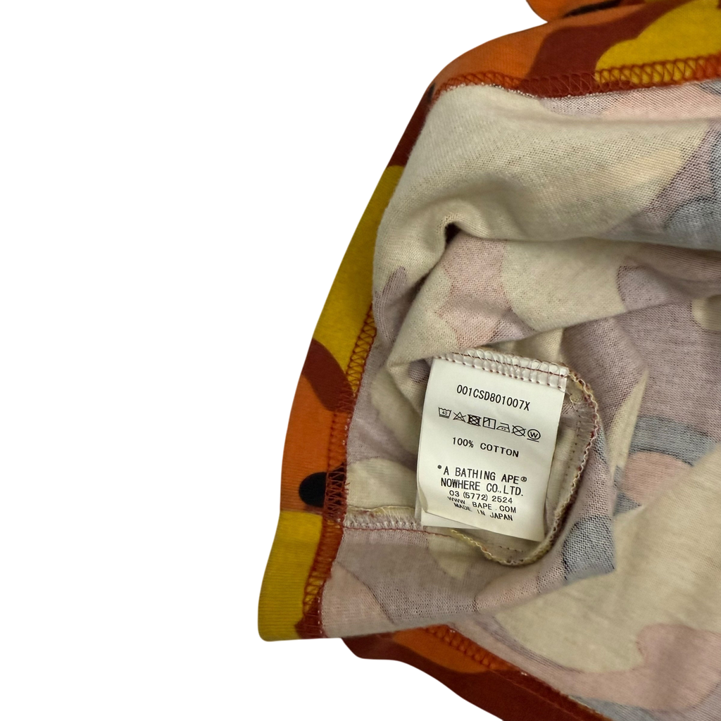 BAPE (A Bathing Ape) 1st Camo Shark T-shirt Orange (Fits M-L)