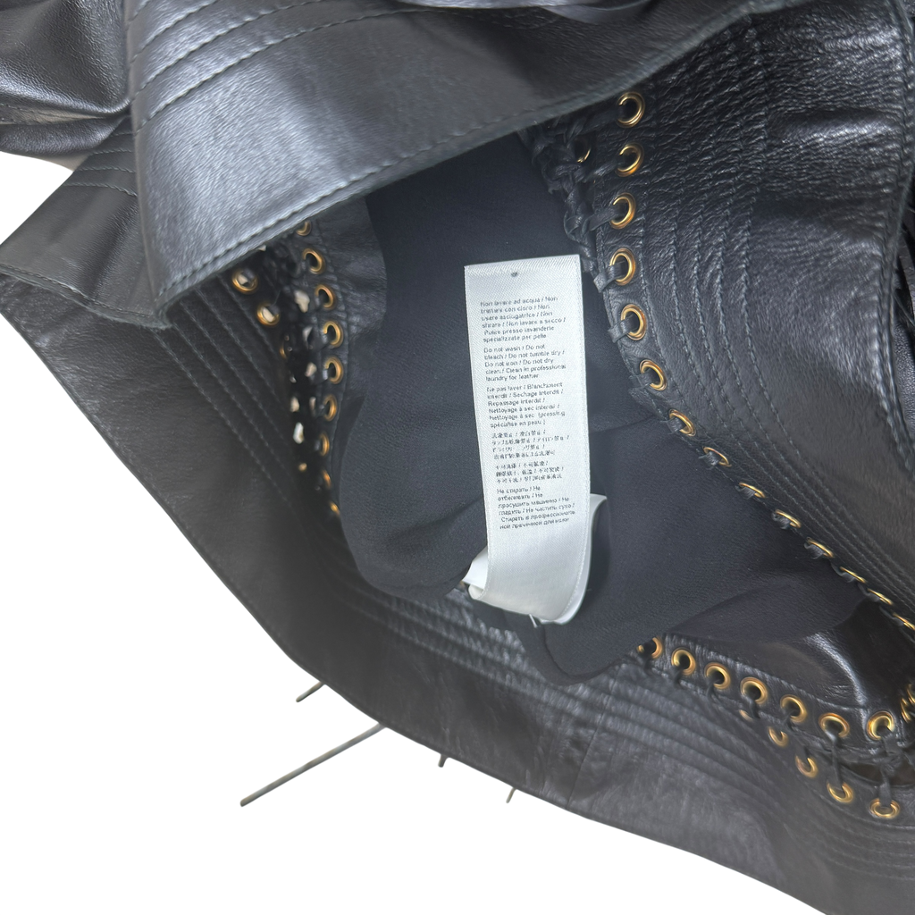 Roberto Cavalli Fringe Leather Jacket (Size 44)