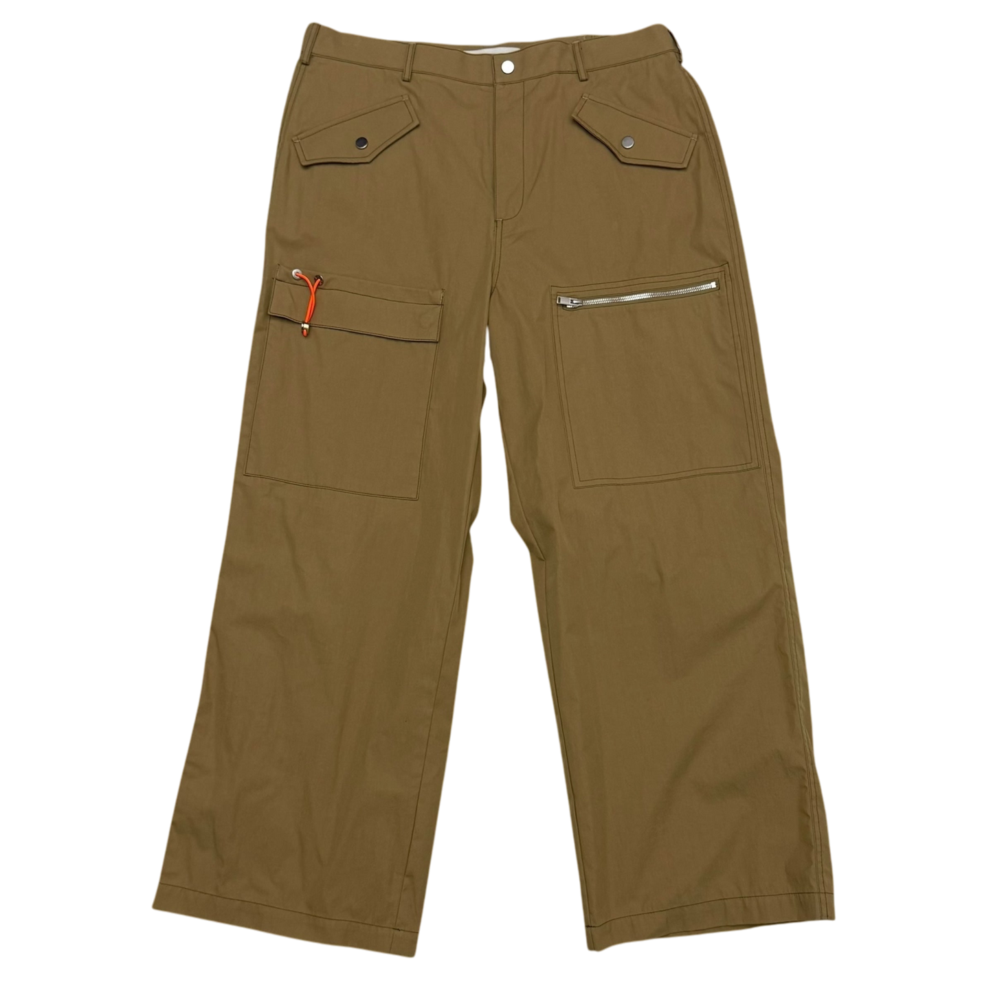 Dion Lee SS24 Straight-Leg Cargo Trousers Brown (Size XL)