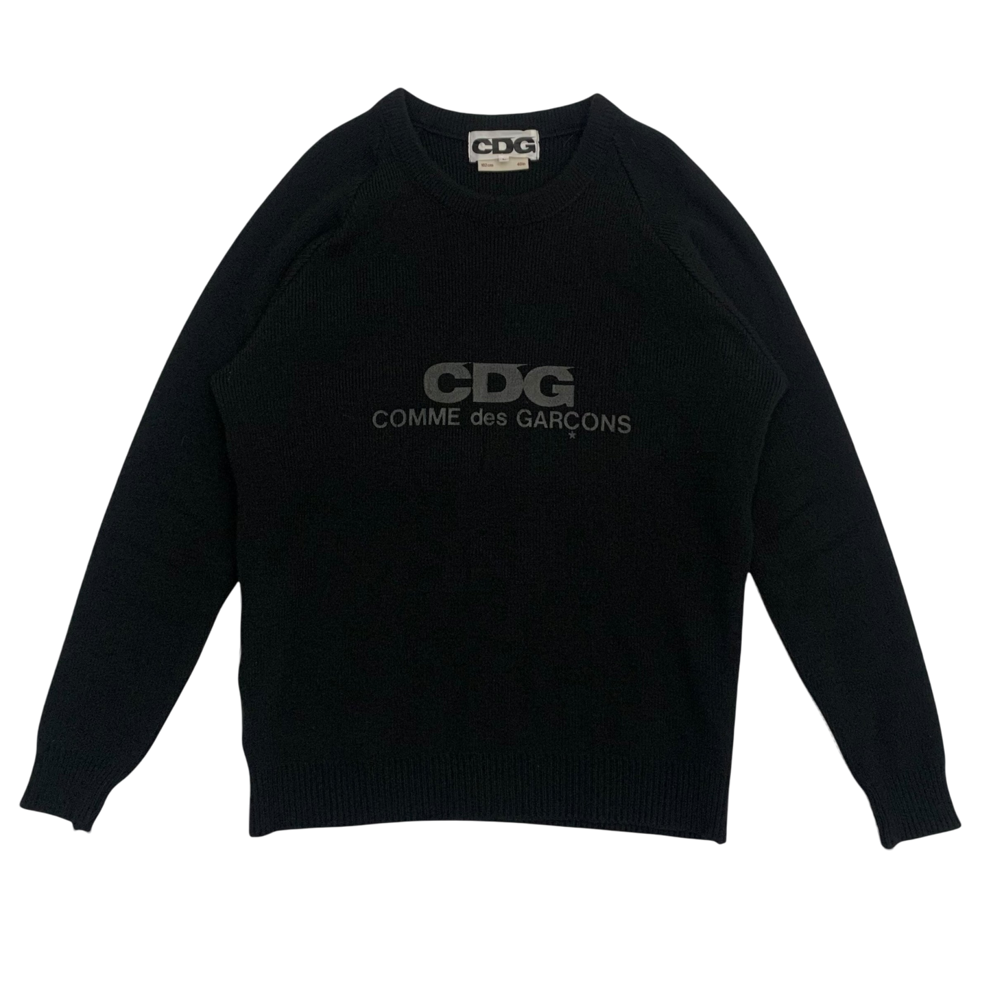 Comme Des Garçons (CDG) Round Neck Knit Sweatshirt Black (Size L)