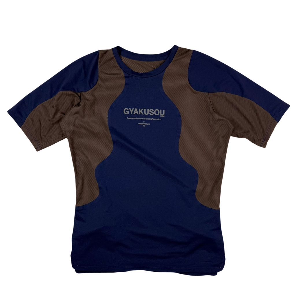 Nike x Undercover Gyakusou AW13 Dri-Fit T-Shirt Navy/Brown (Fits S-M)