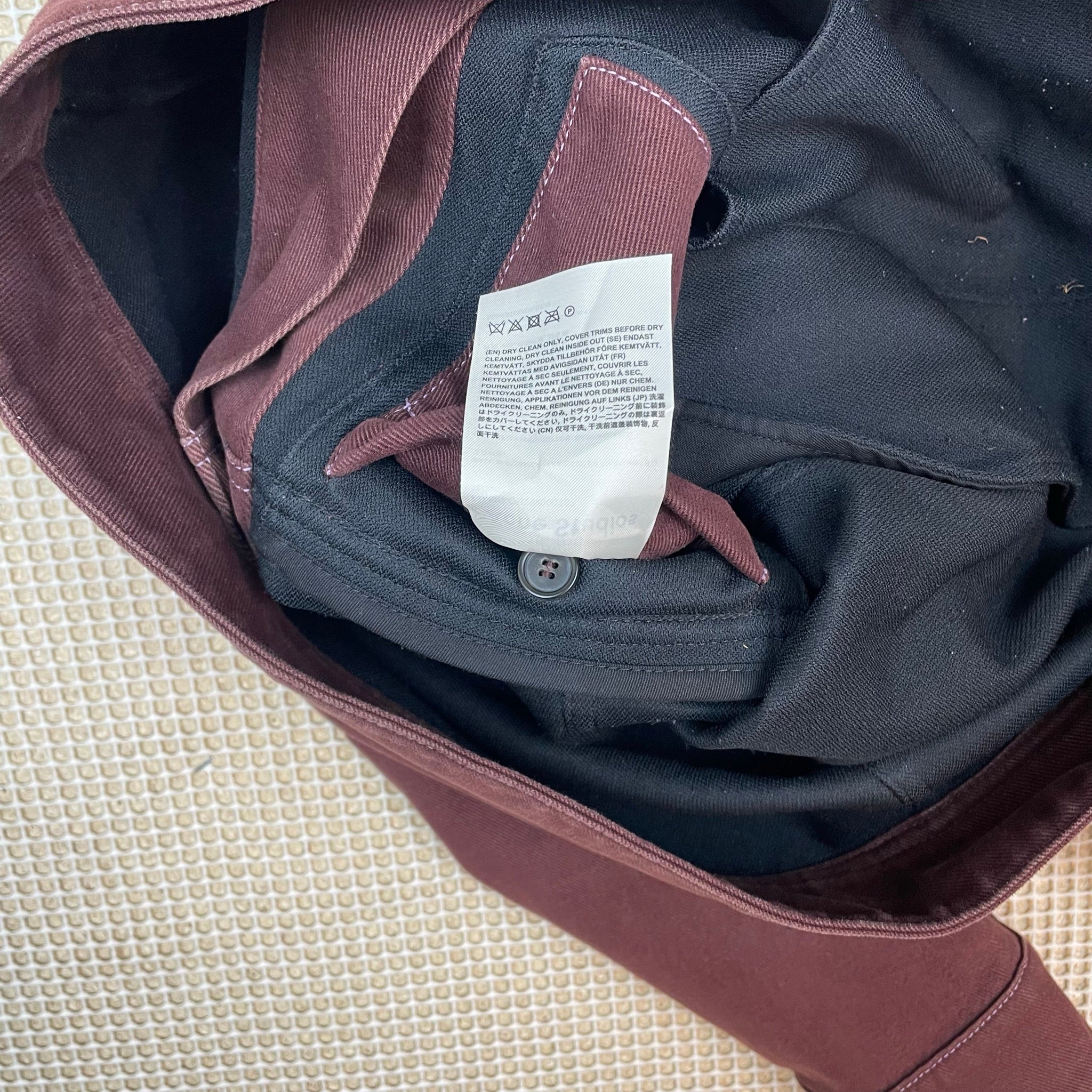 Acne Studios FN-MN-OUTW000187 Denim Jacket Maroon (Size 46)