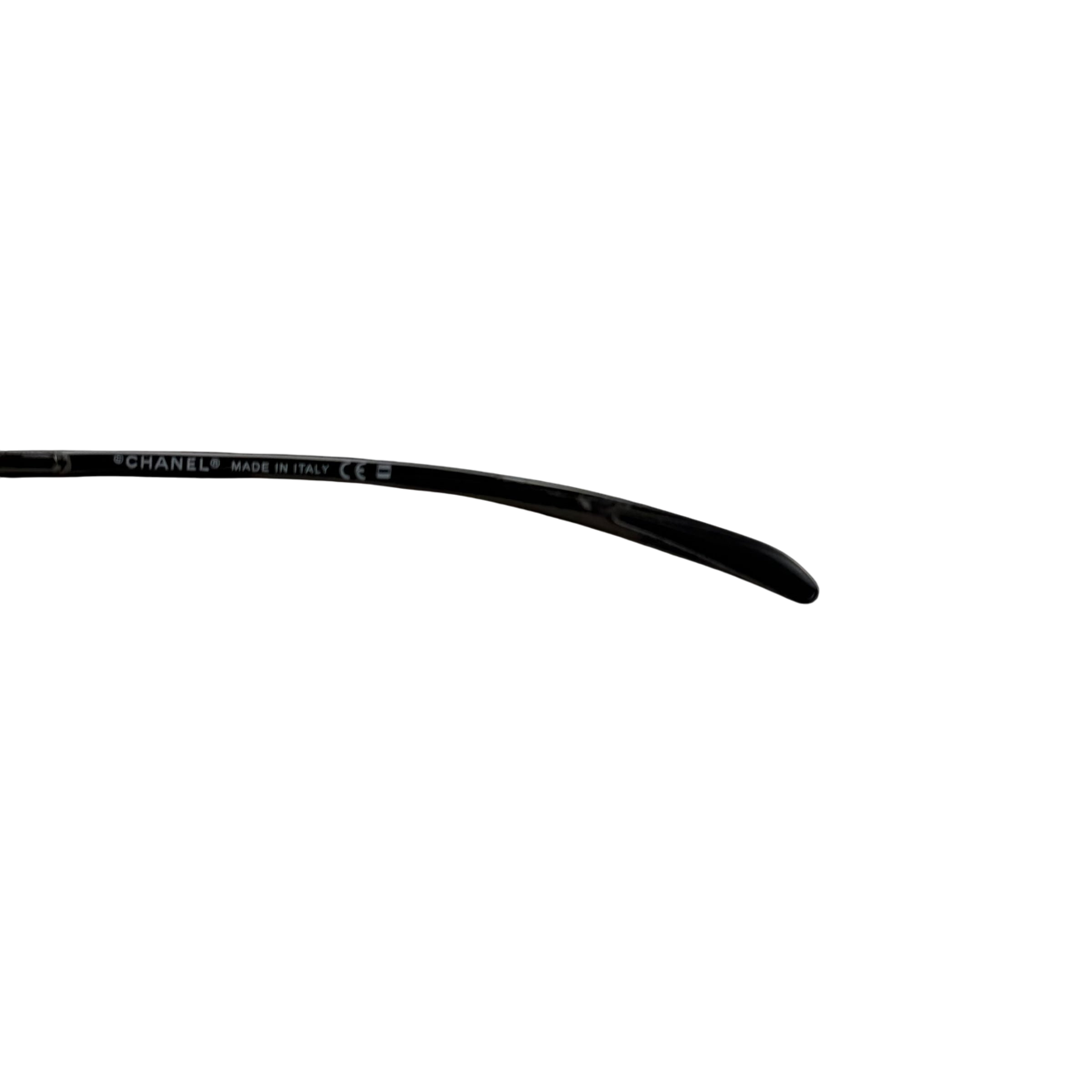 Chanel Rimless Shield Sunglasses Black/Petrol Blue