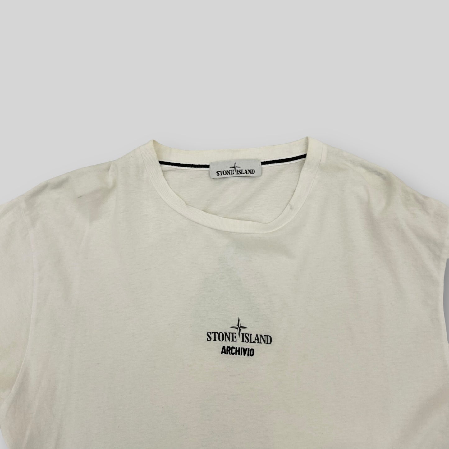 2016 Stone Island Raso Gommato Archivio T-Shirt White (Fits L)