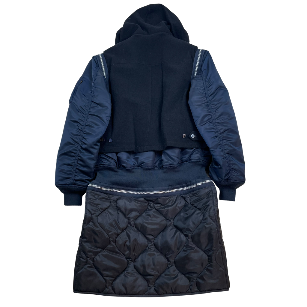 Undercover Jun Takahashi x Alpha Industries 3-Way Docking Wool Shrink MA-1 Coat Navy/Black (Size 3/L)