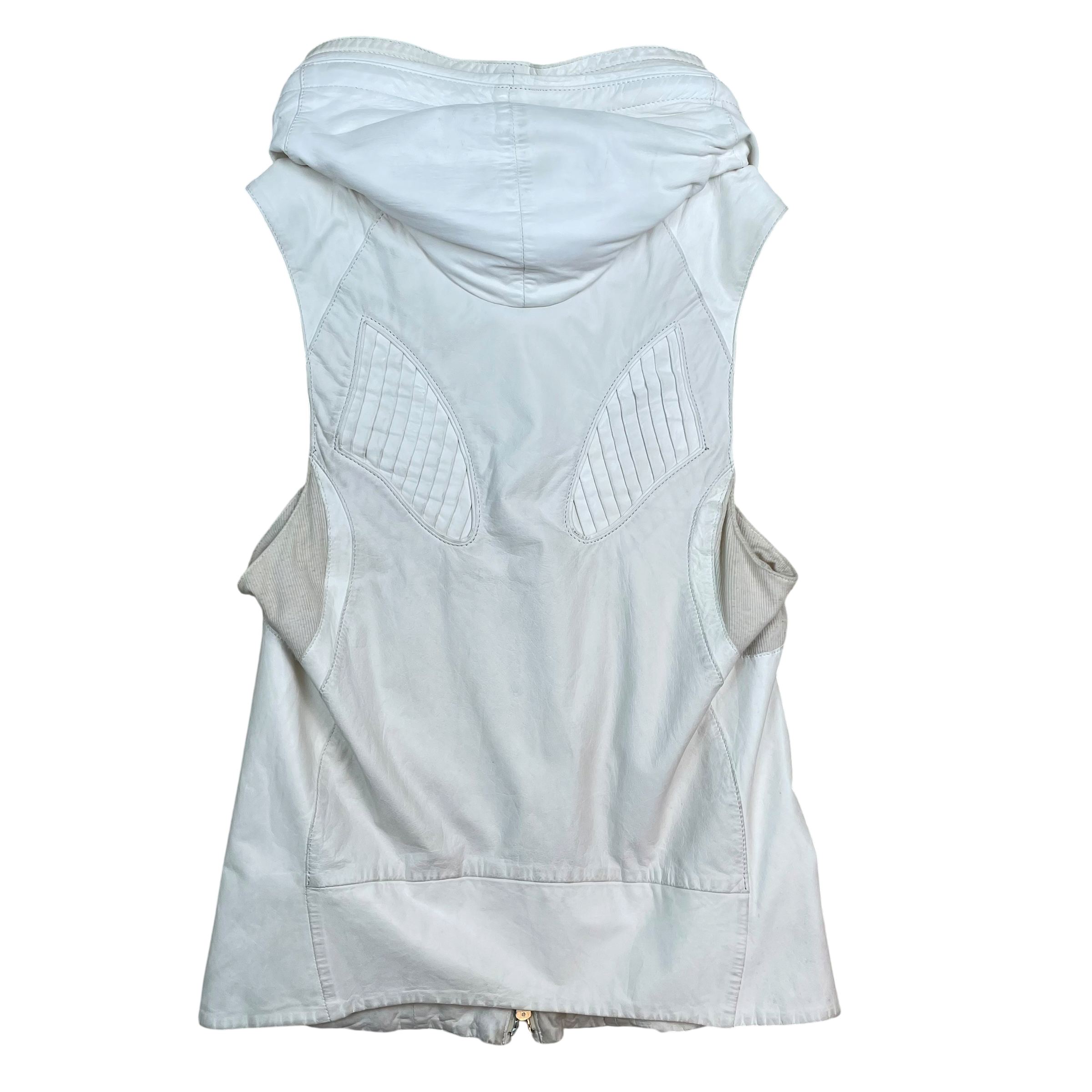 Le Grande Bleu (L.G.B.) Shark Bono12 Leather Vest Off-White (Size 2/M)