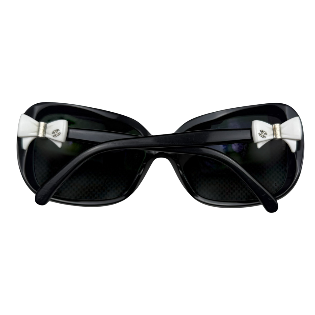 Chanel Bow Sunglasses Black/White