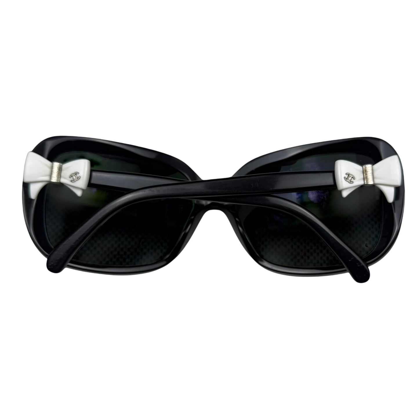 Chanel Bow Sunglasses Black/White