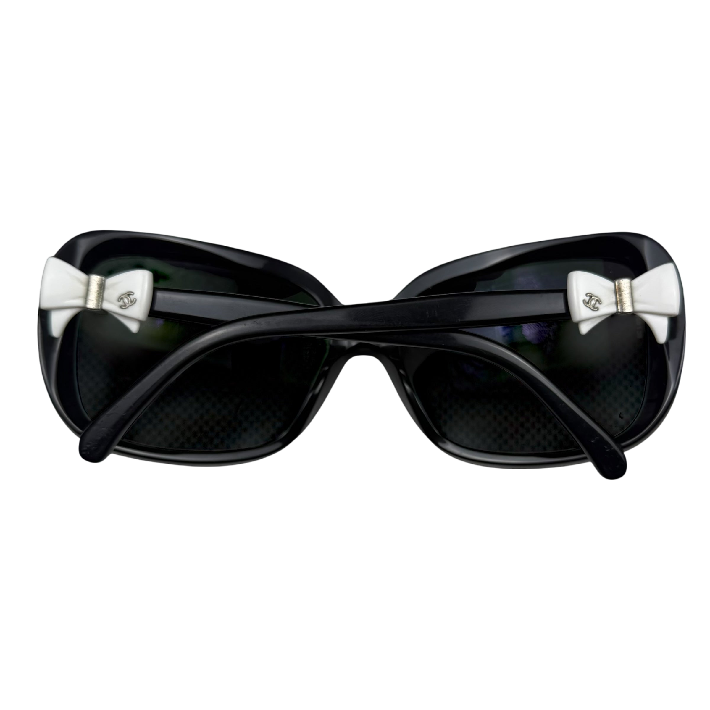Chanel Bow Sunglasses Black/White