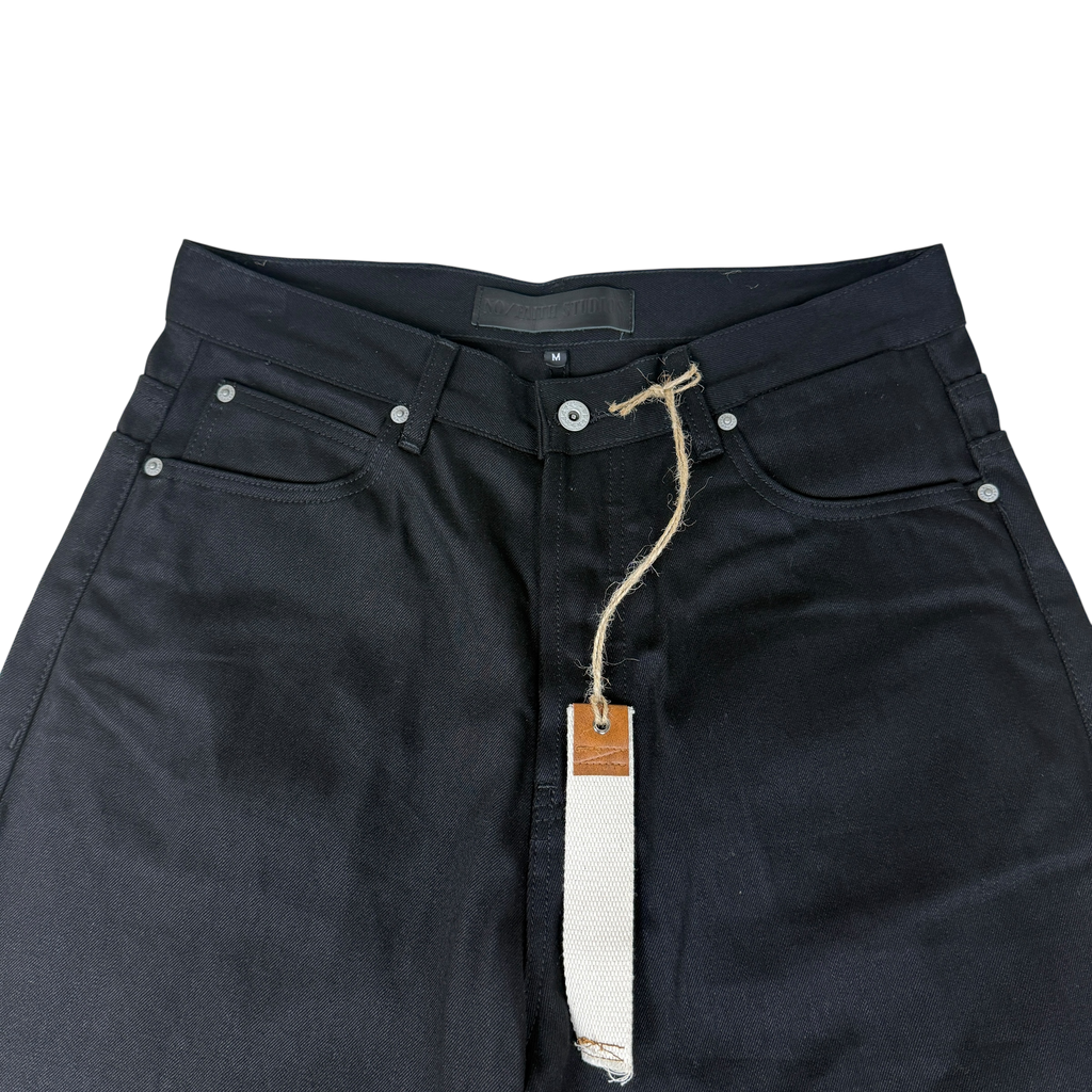 NO/FAITH STUDIOS Japanese Selvedge Ultra Loose Denim Jeans Black (Size M)