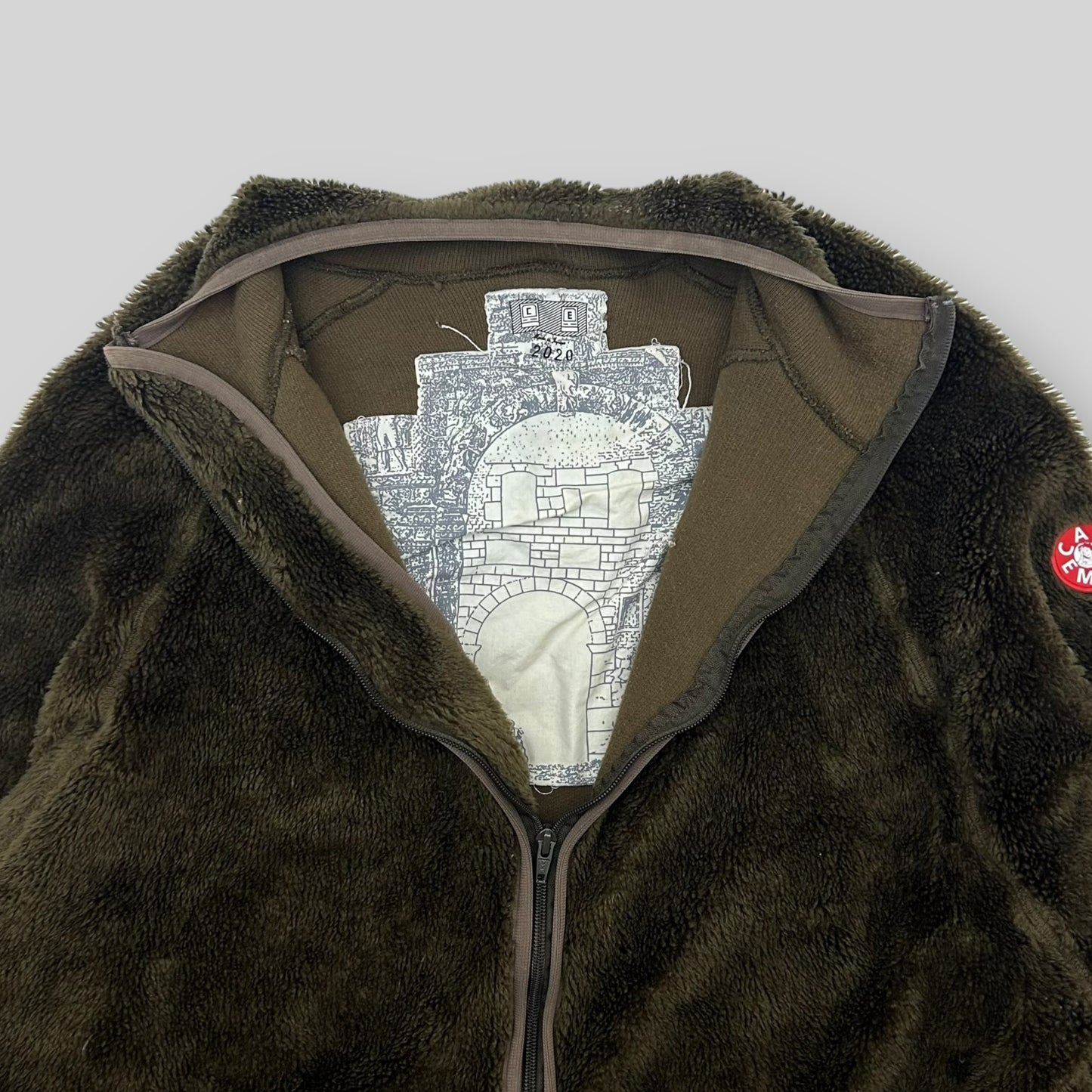 Cav Empt Brown Fleece Zip Up Jacket (Fits L/XL)