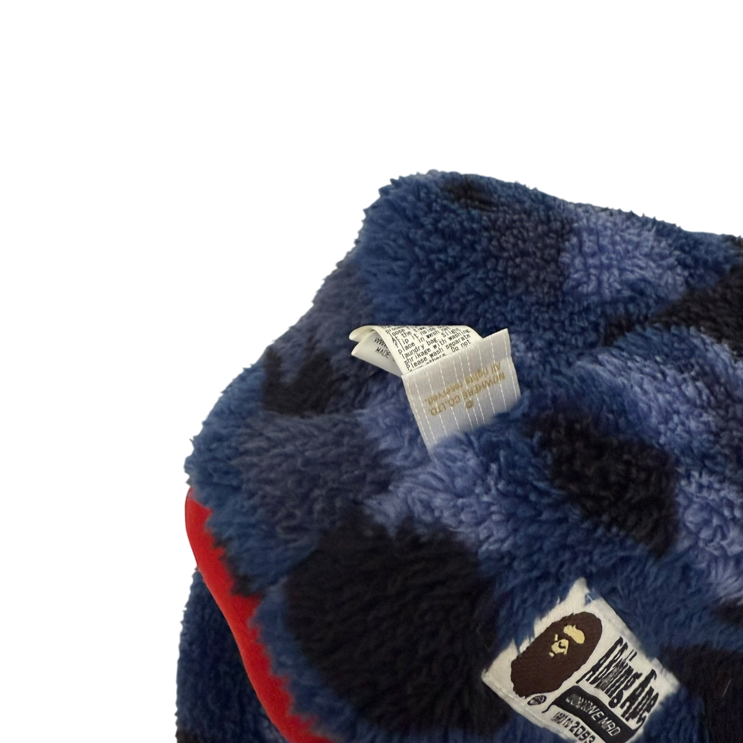 BAPE (A Bathing Ape) Fleece Scarf Red/Blue