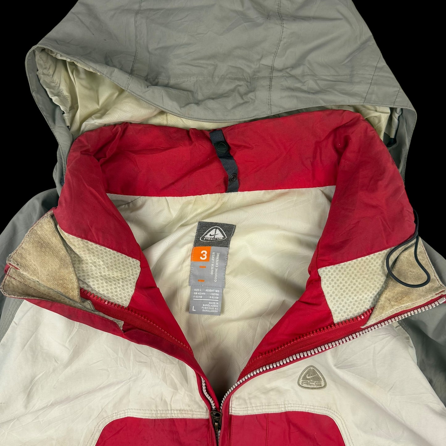 Nike ACG 00s Heavy Panelled Jacket Red/White/Grey (Fits L-XL)