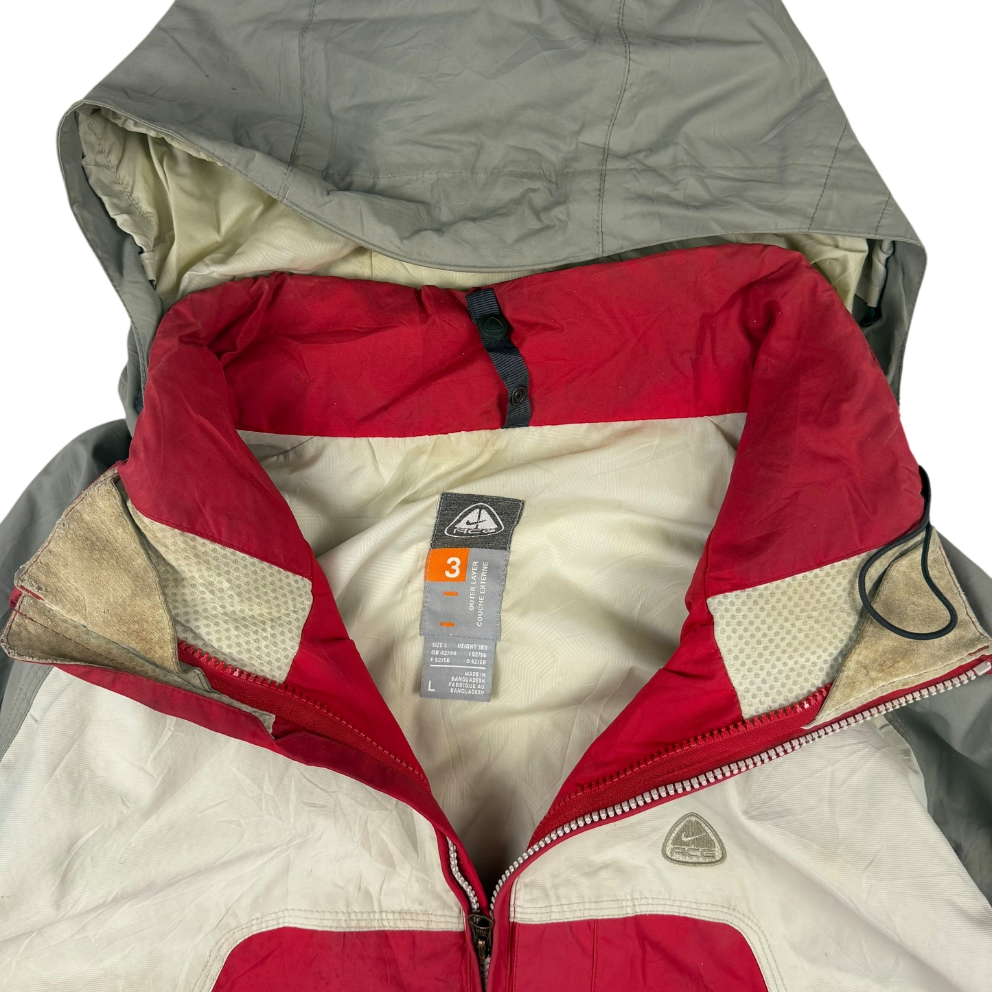 Nike ACG 00s Heavy Panelled Jacket Red/White/Grey (Fits L-XL)