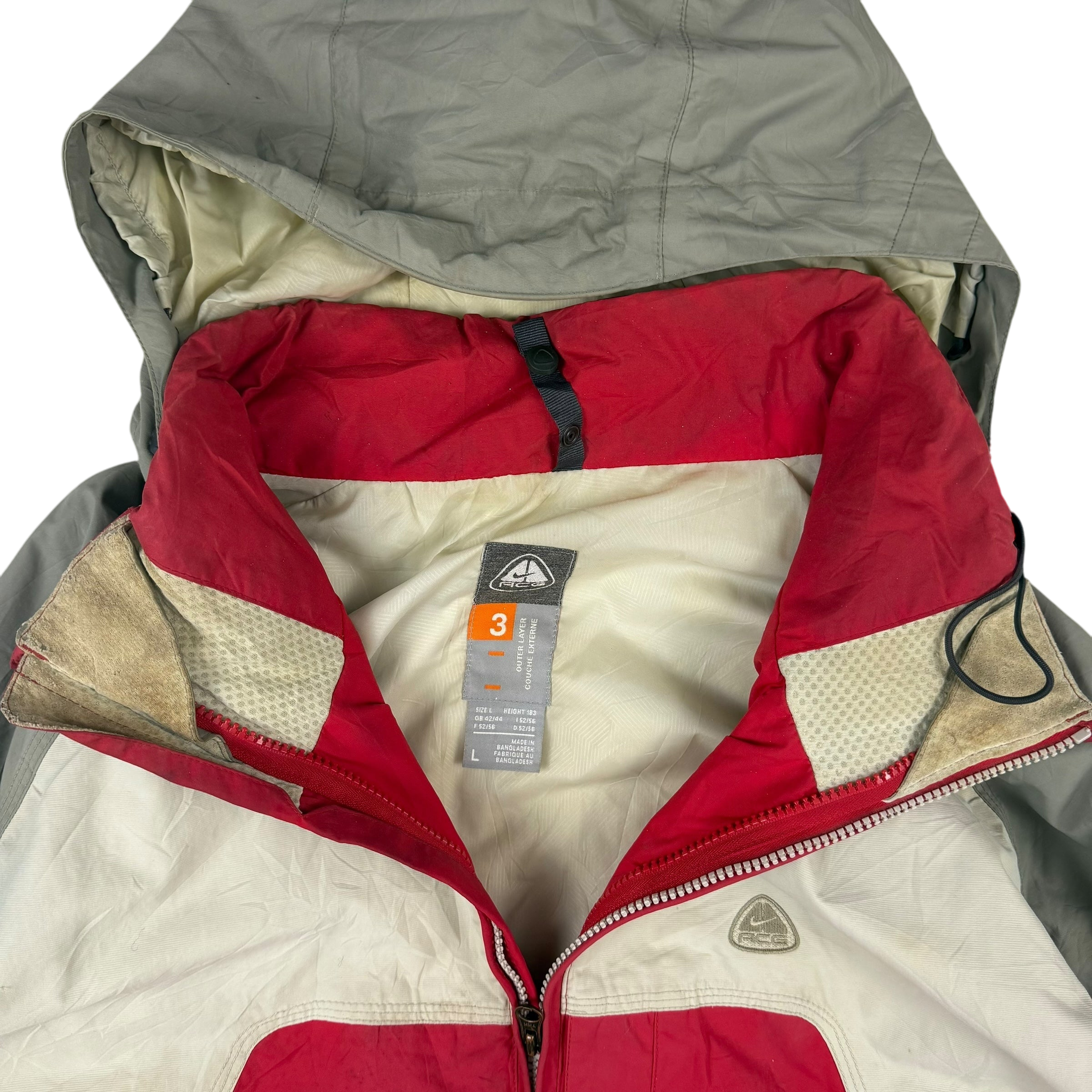 Nike ACG 00s Heavy Panelled Jacket Red/White/Grey (Fits L-XL)