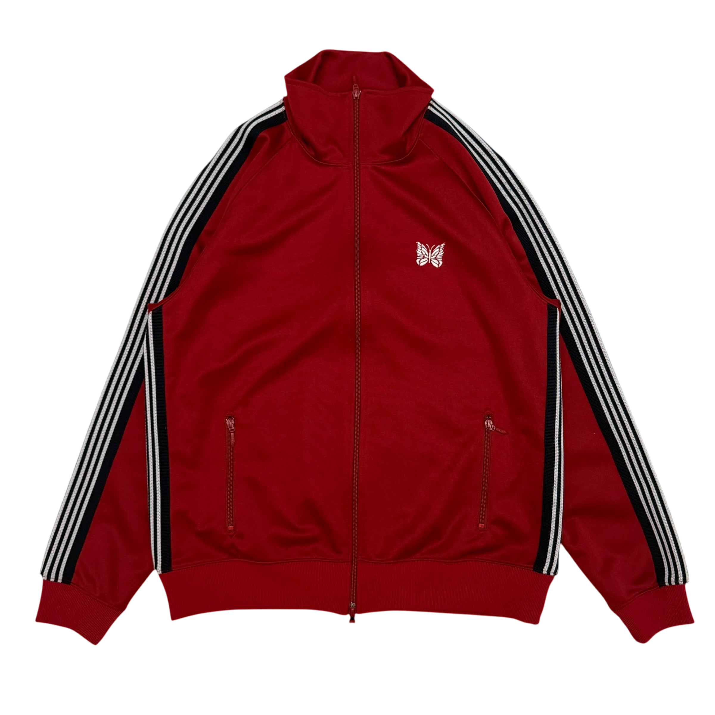 Needles Poly Smooth Track Jacket Red / Black (Size L)