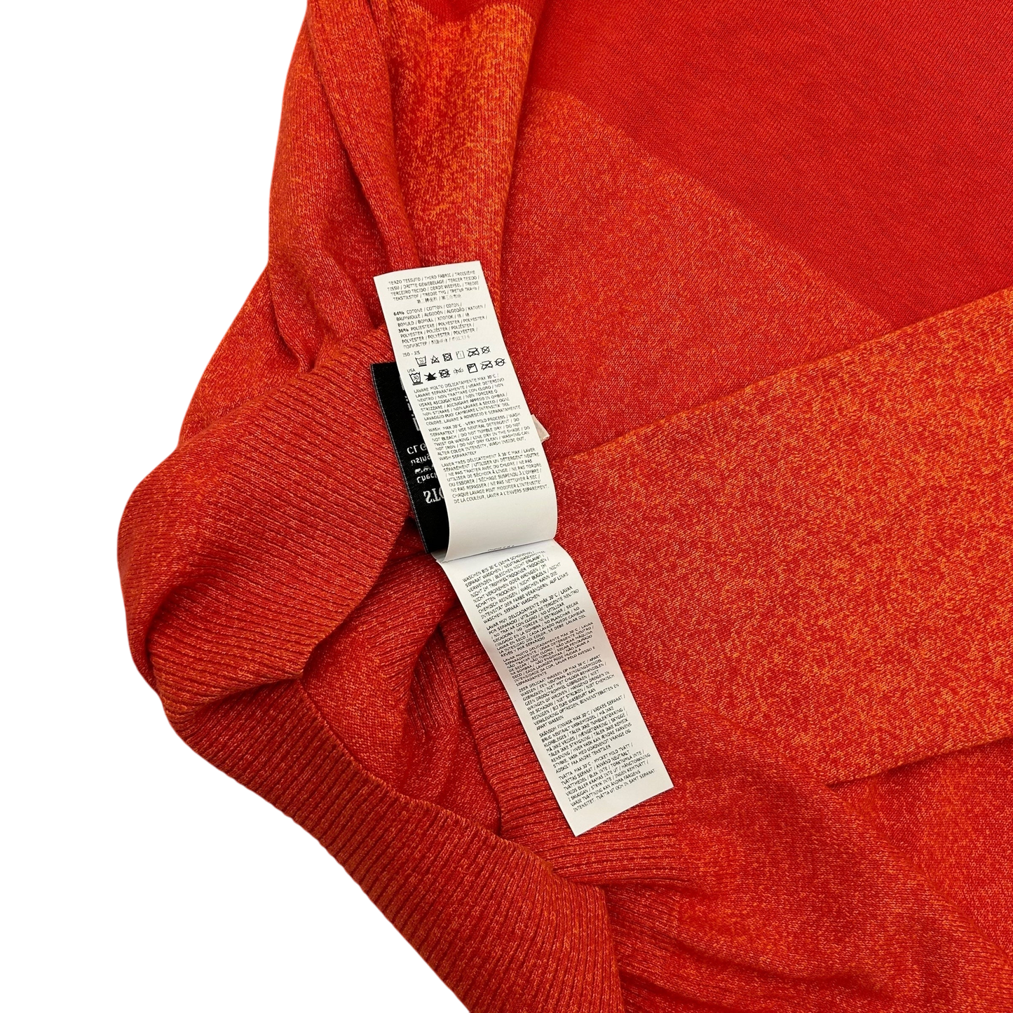 Stone Island Big Logo Intarsia Knit Sweatshirt Coral Red (Size L)